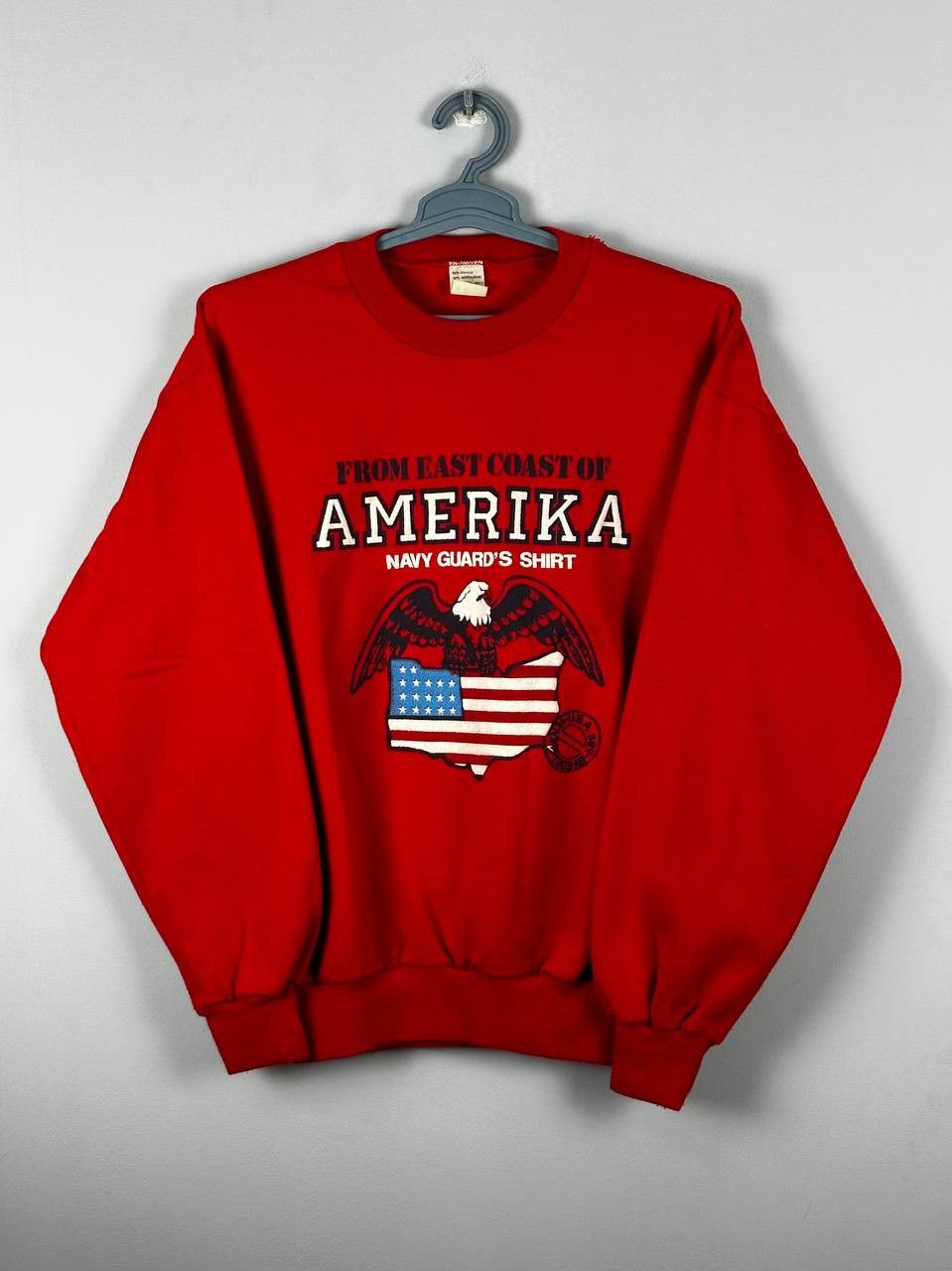 Vintage Vintage 80s USA Navy Army Baggy Military Sweatshirt Size US L / EU 52-54 / 3 - 1 Thumbnail