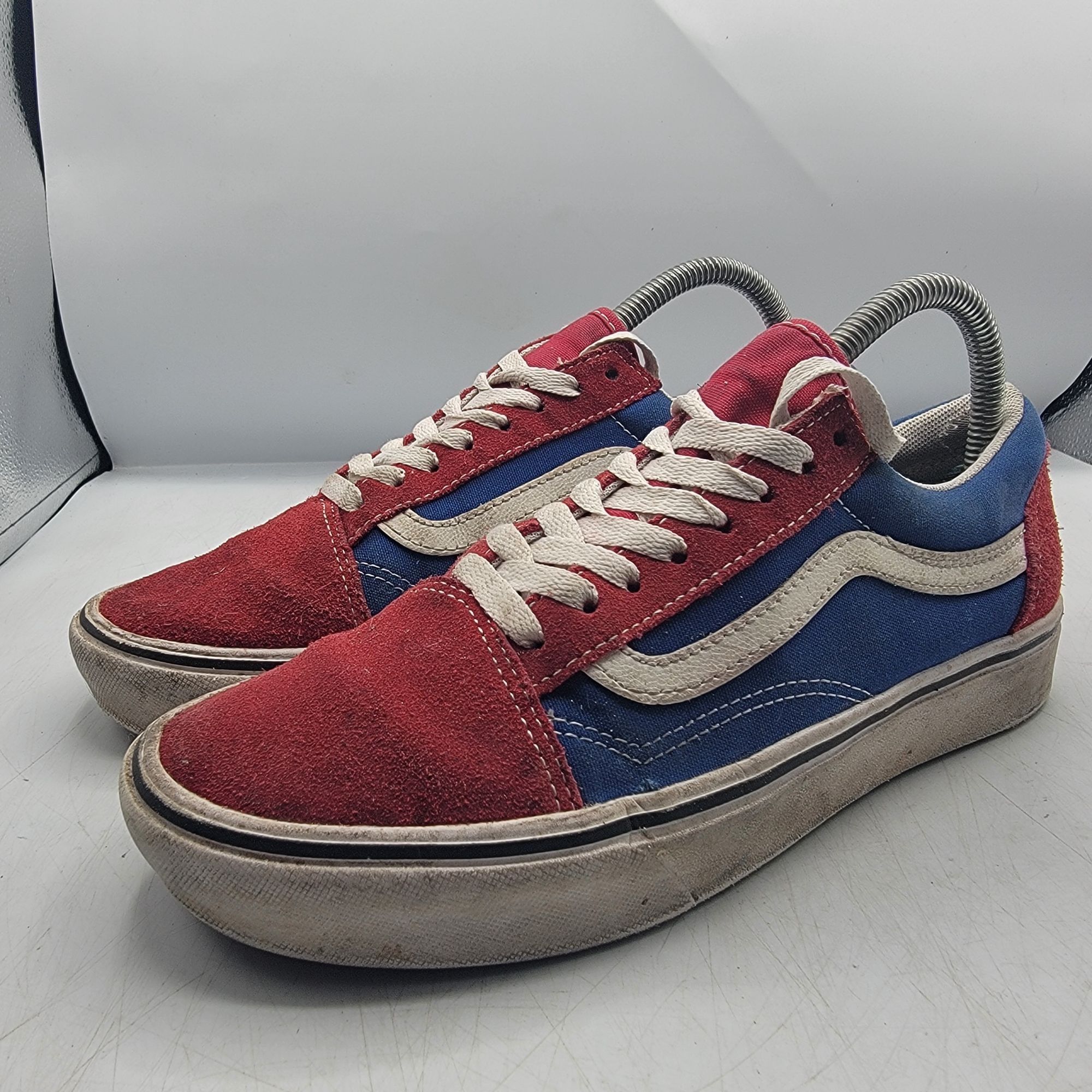 Vans Vans Old Skool Women 8.5 Red Blue White Sneaker Shoes Casual Size US 8.5 / IT 38.5 - 4 Thumbnail