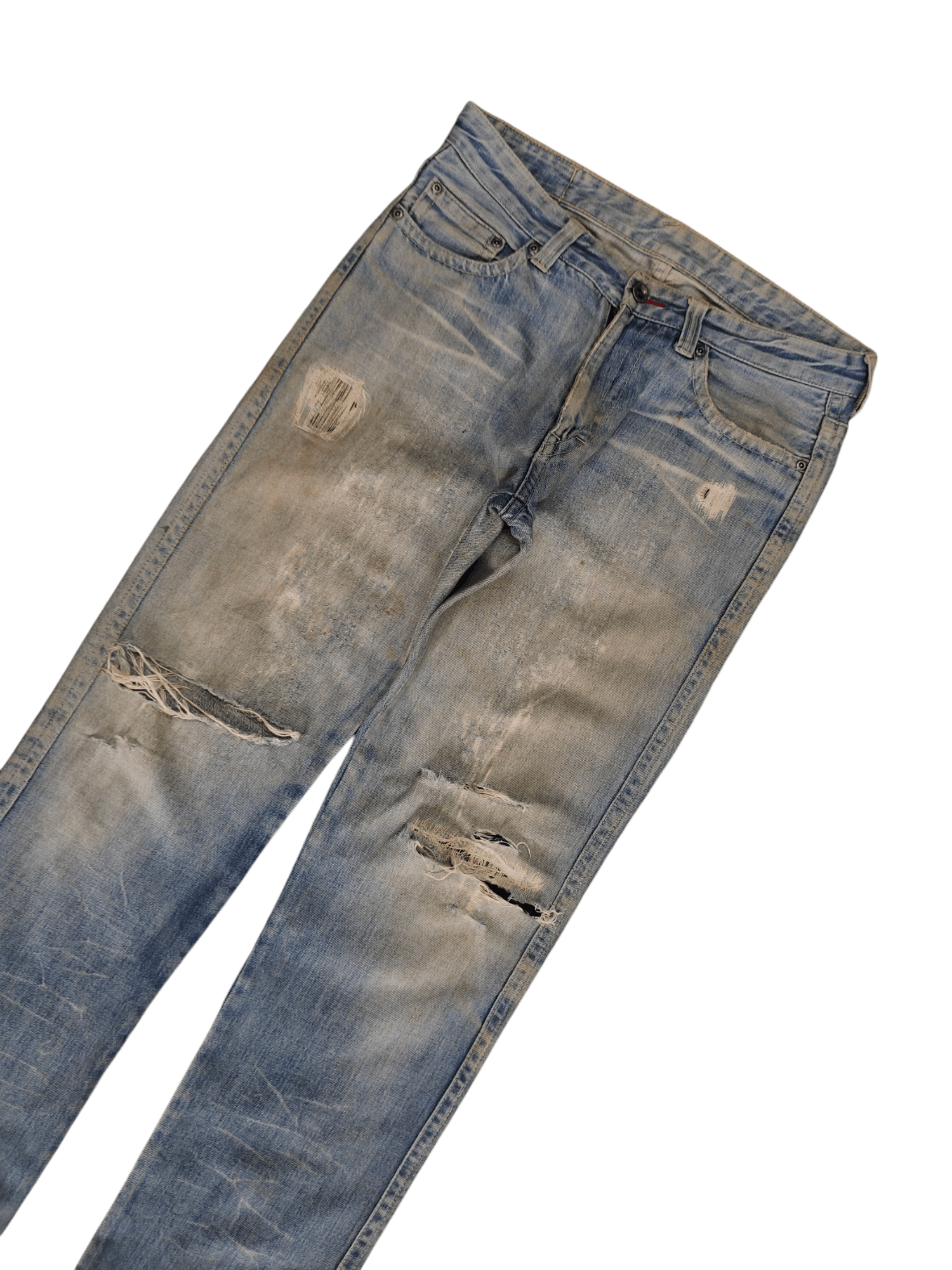 Beams Plus Beams Distress Faded Denim Jeans Undercover Style Y2k Size US 31 - 5 Thumbnail