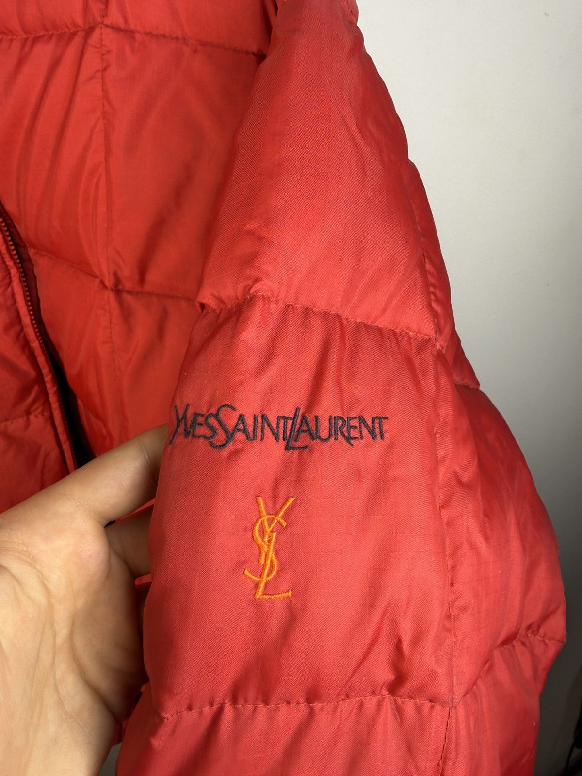 Yves Saint Laurent Winter YSL Down Jacket Puffer Red Bomber Heavy Coat Size US XL / EU 56 / 4 - 3 Thumbnail