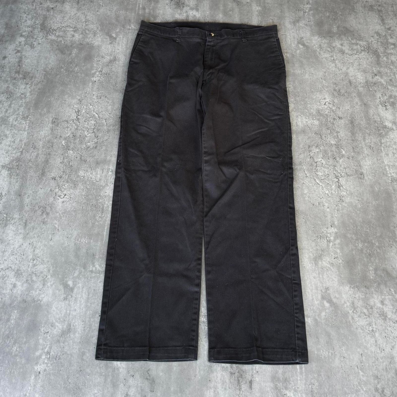 Vintage Vintage Y2K Faded Black Casual Chino Baggy Dress Pants Size US 38 / EU 54 - 1 Thumbnail