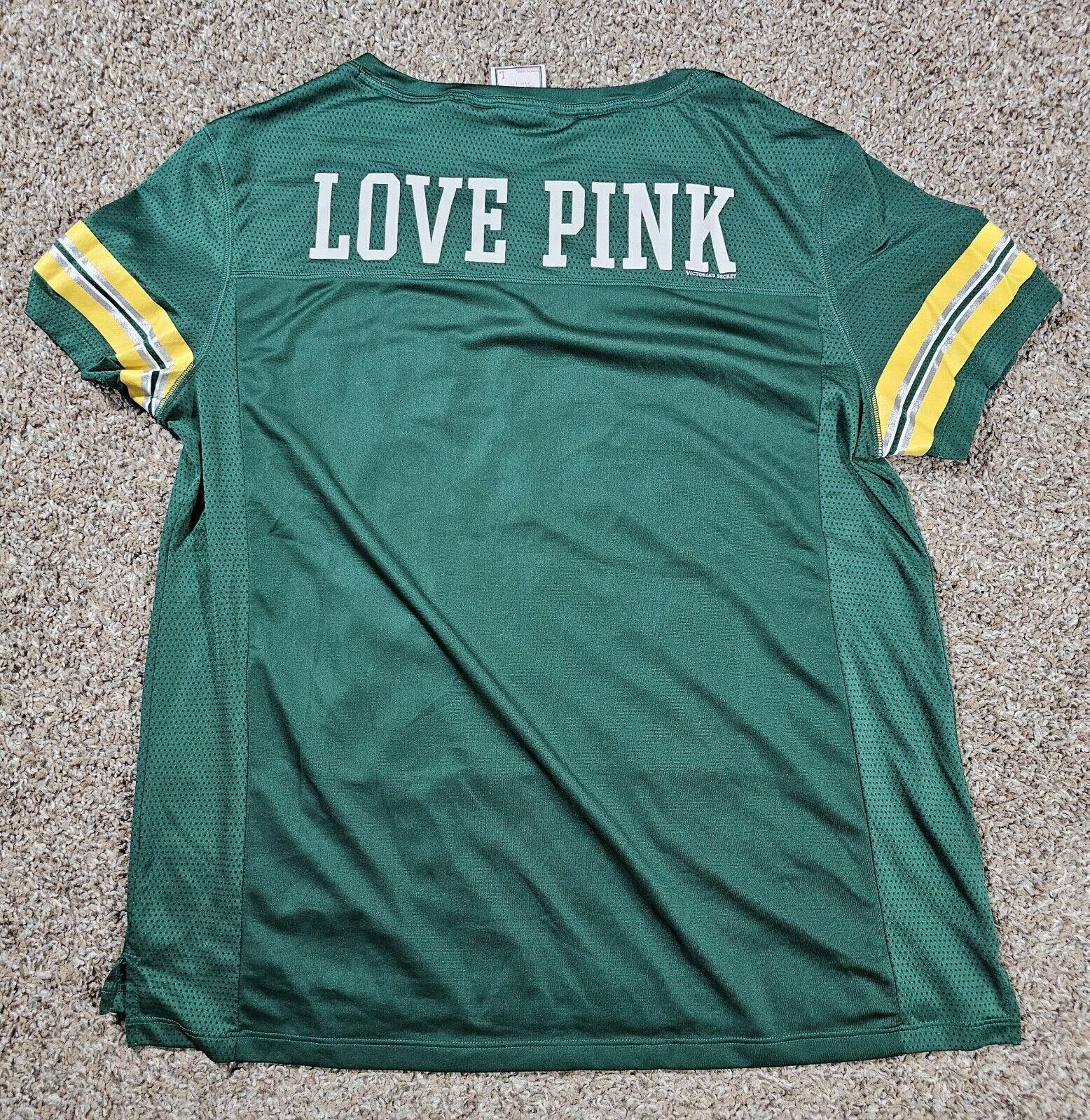 Designer Victoria’s Secret Pink Fifth & Ocean Green Packers Jersey L Size ONE SIZE - 7 Thumbnail