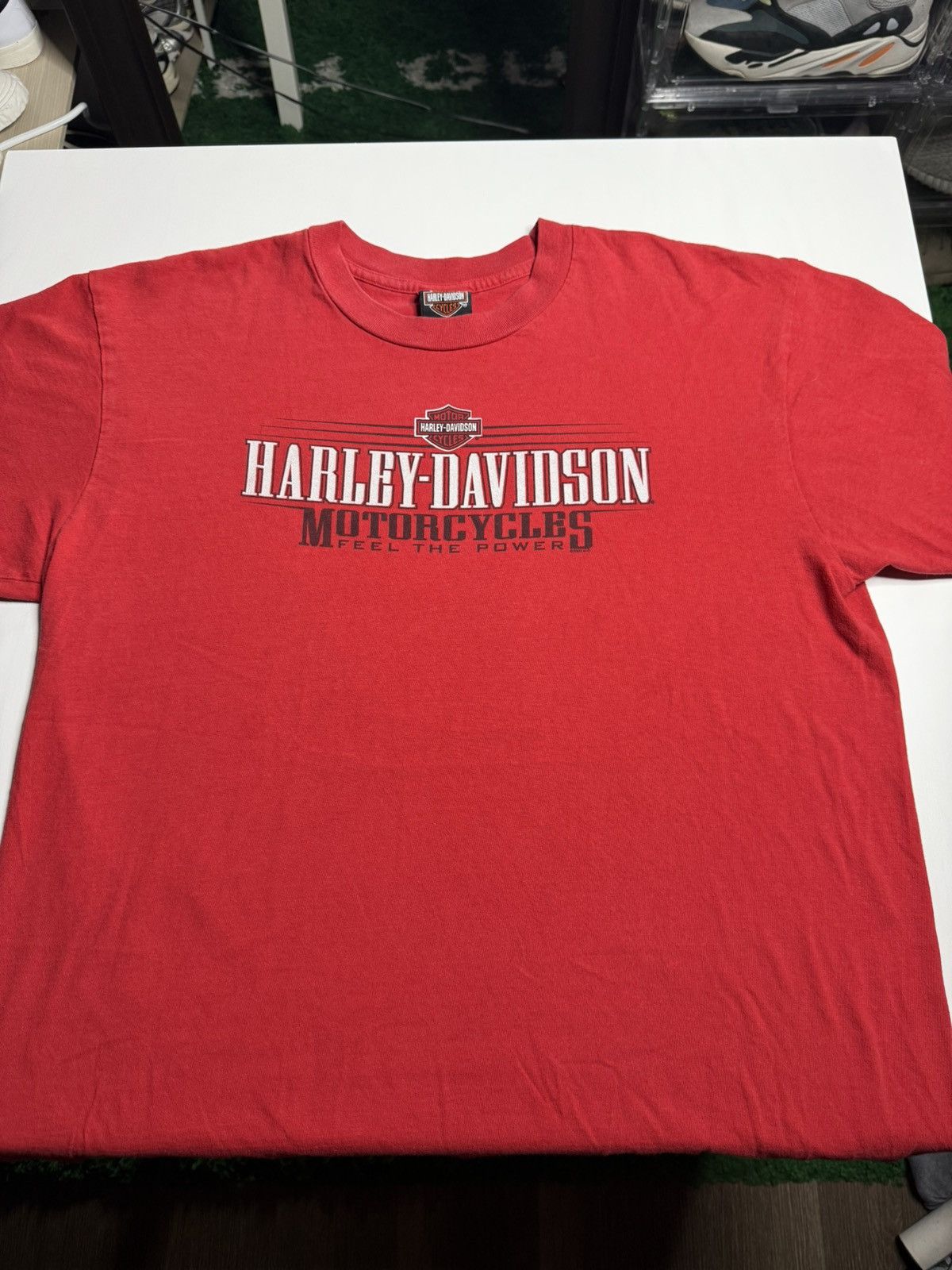 Harley Davidson VINTAGE 2009 Harley Feel The Power Tee “Red” (XL) PREOWNED Size US XL / EU 56 / 4 - 3 Thumbnail