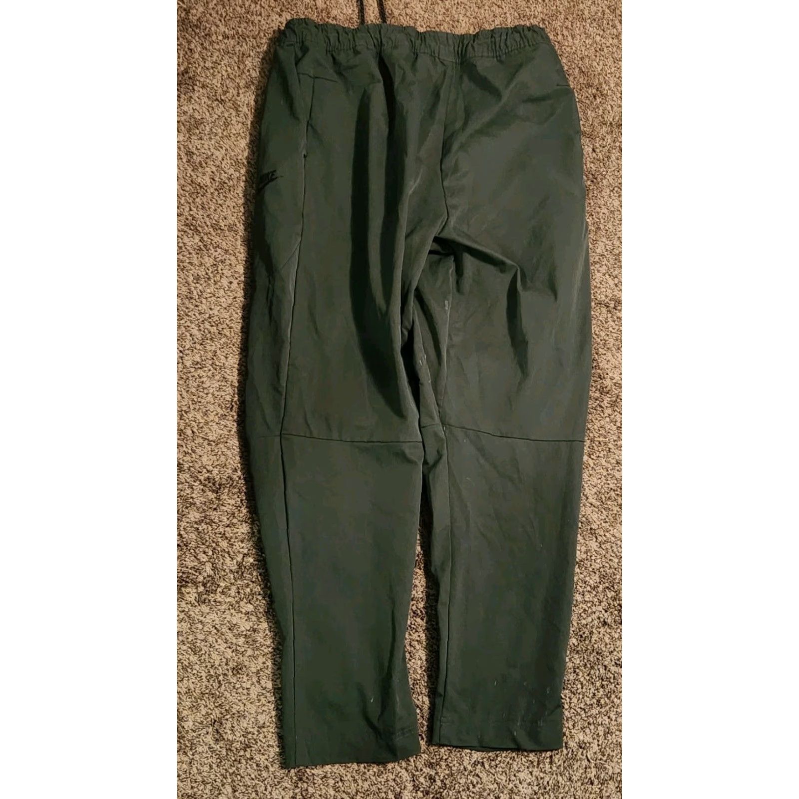Nike Nike Tech Pack Sportswear Green Cargo Pants Mens L Regular Tapered Jogger Elastic Waist 29 in Inseam Size US 33 - 2 Thumbnail