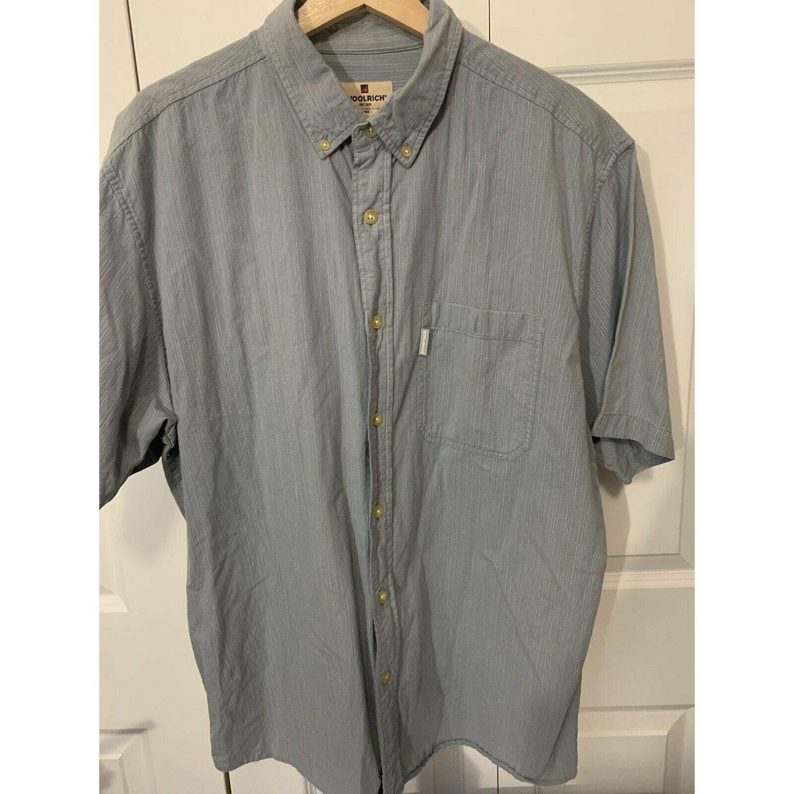Woolrich Woolen Mills Woolrich Shirt Men’s Sz L Blue Short Sleeve Size US L / EU 52-54 / 3 - 3 Thumbnail