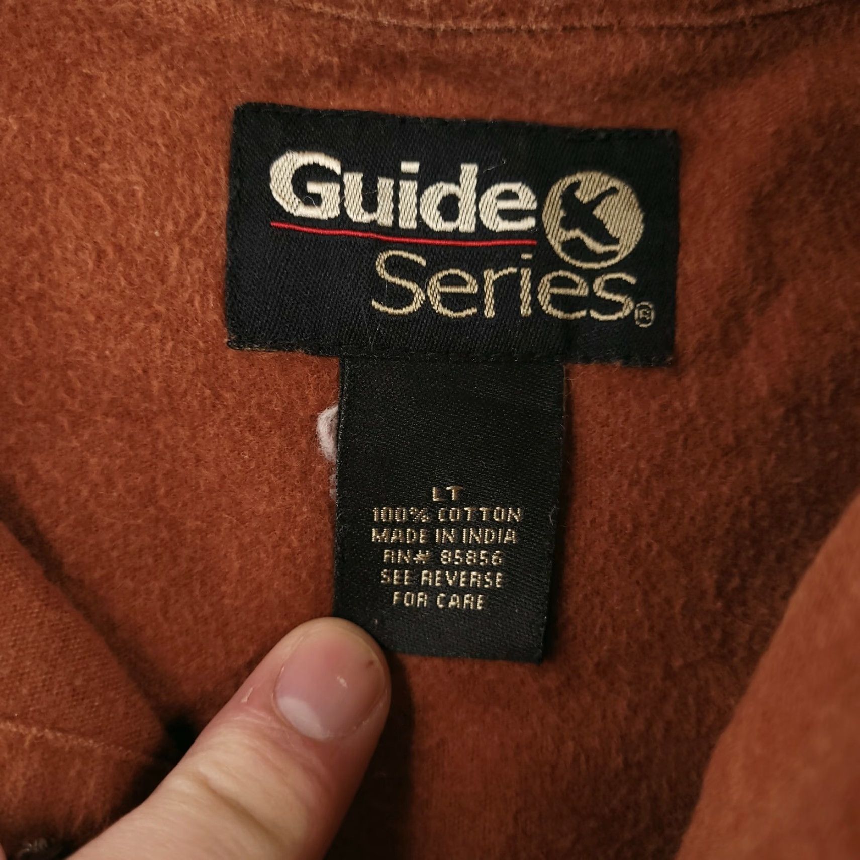 Vintage Guide Series Shirt Men's LT Orange Chore Heavyweight Button Up Tall Size L Size US L / EU 52-54 / 3 - 6 Thumbnail