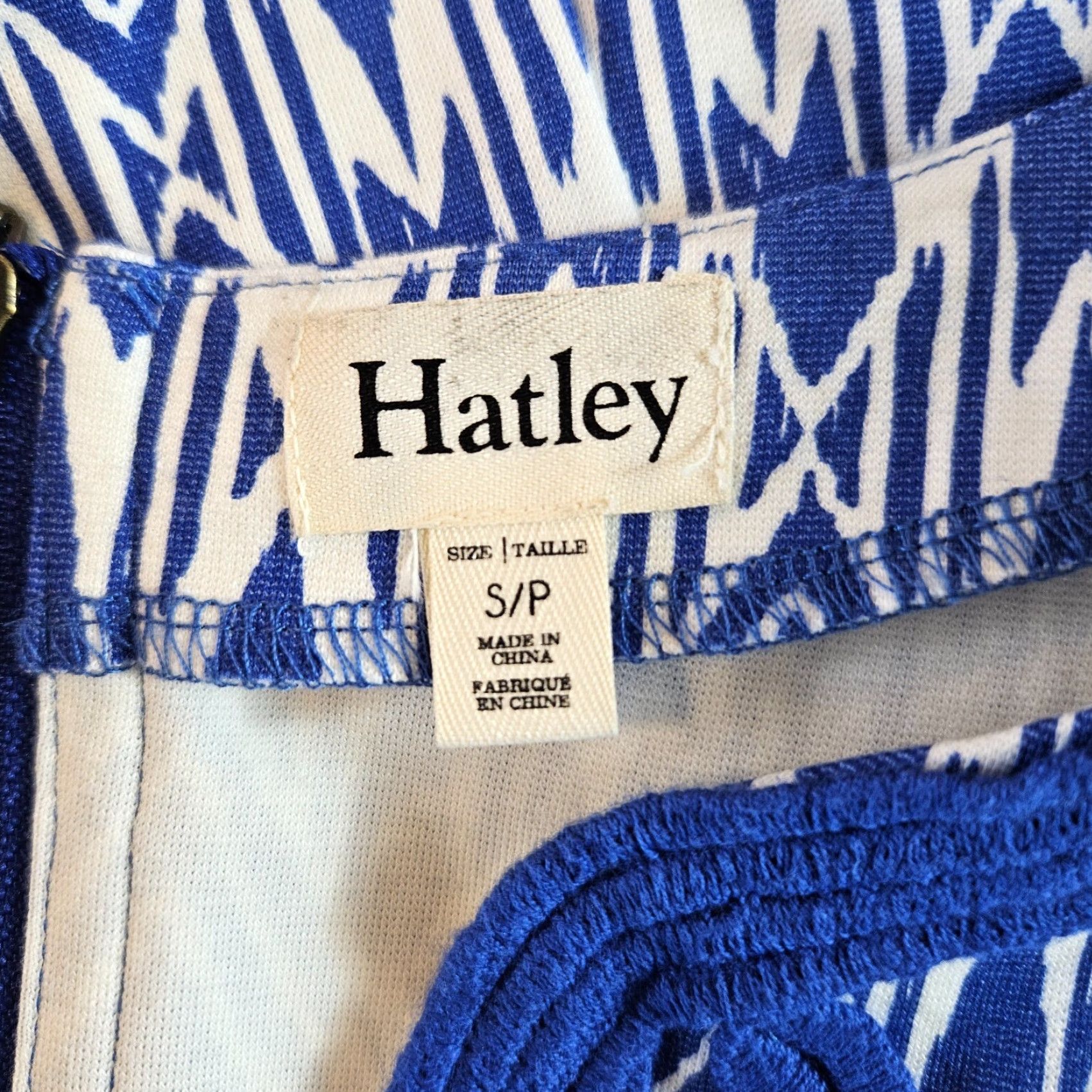 Vintage VINTAGE Hatley Dress Hatley Womens Dress Small Blue White Short Sleeve Exposed Zipper Cotton Blend Knee Length Womens Size 28" / US 6 / IT 42 - 6 Thumbnail