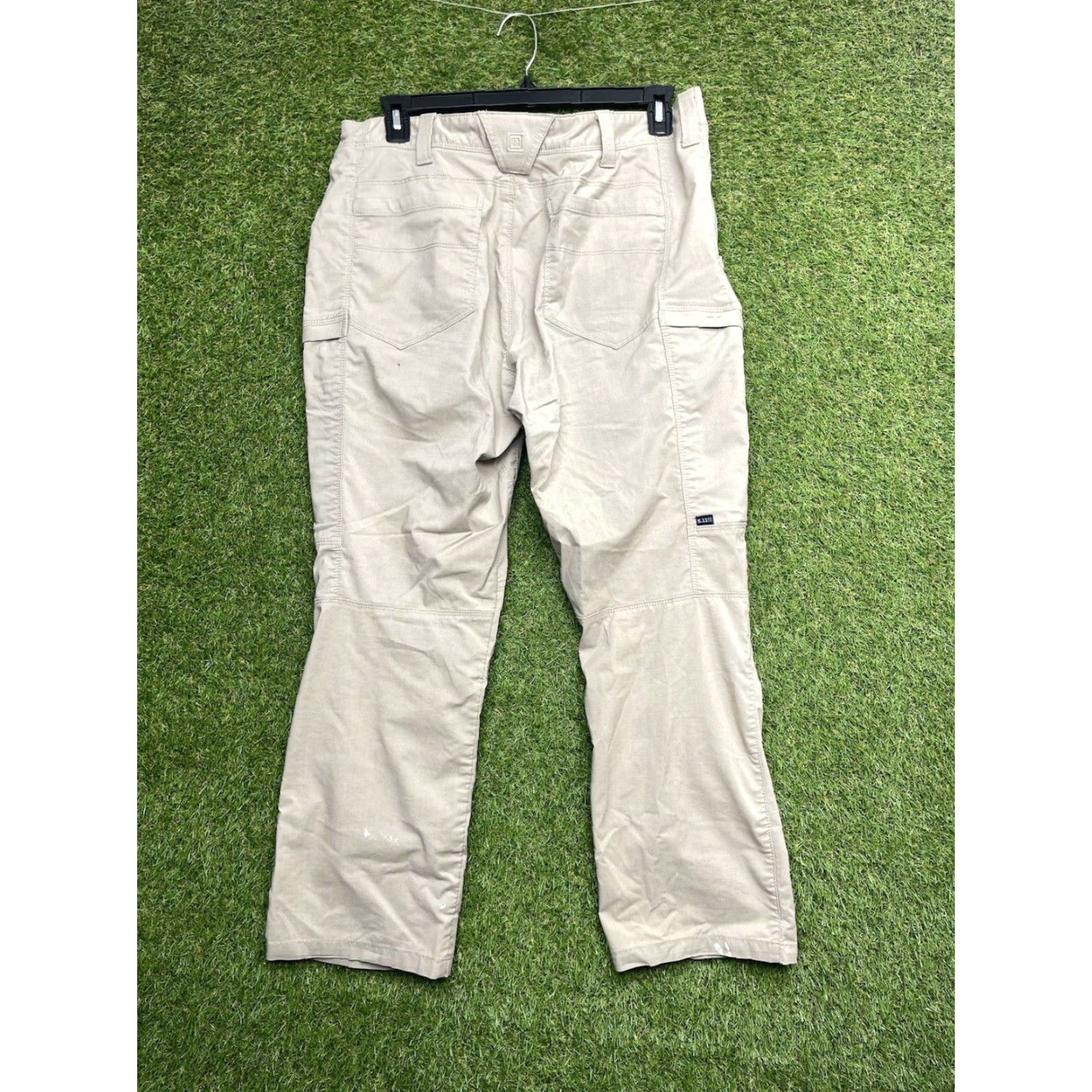 Vintage 5.11 Tactical Pants Mens 38x30 Beige Cargo Ripstop Workwear Taclite Pro Y2K 90s Size US 38 / EU 54 - 2 Thumbnail