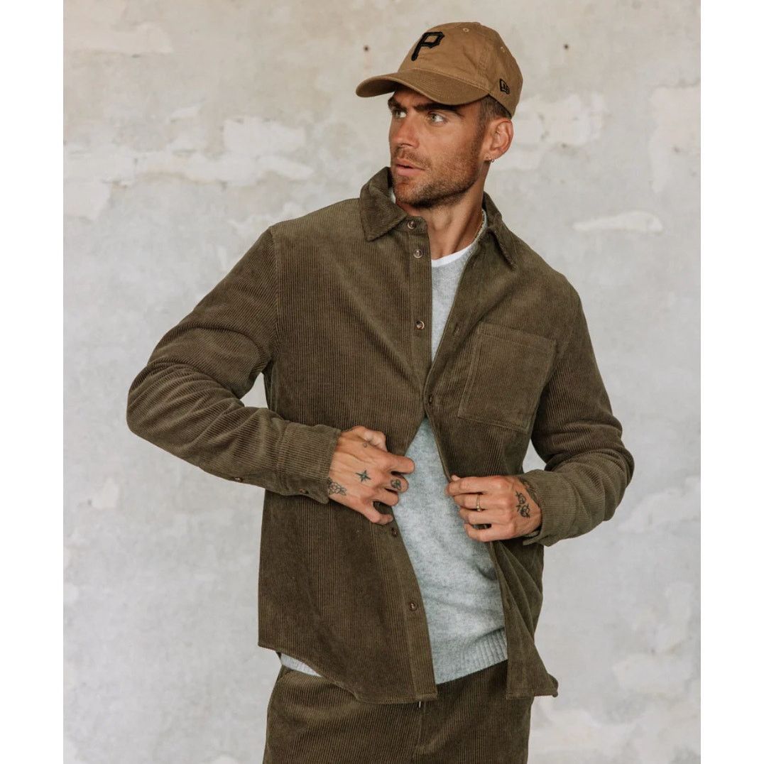 Freeman T. Porter Freeman T. Porter Paolo Corduroy Men's Shirt Olive Size US L / EU 52-54 / 3 - 1 Thumbnail