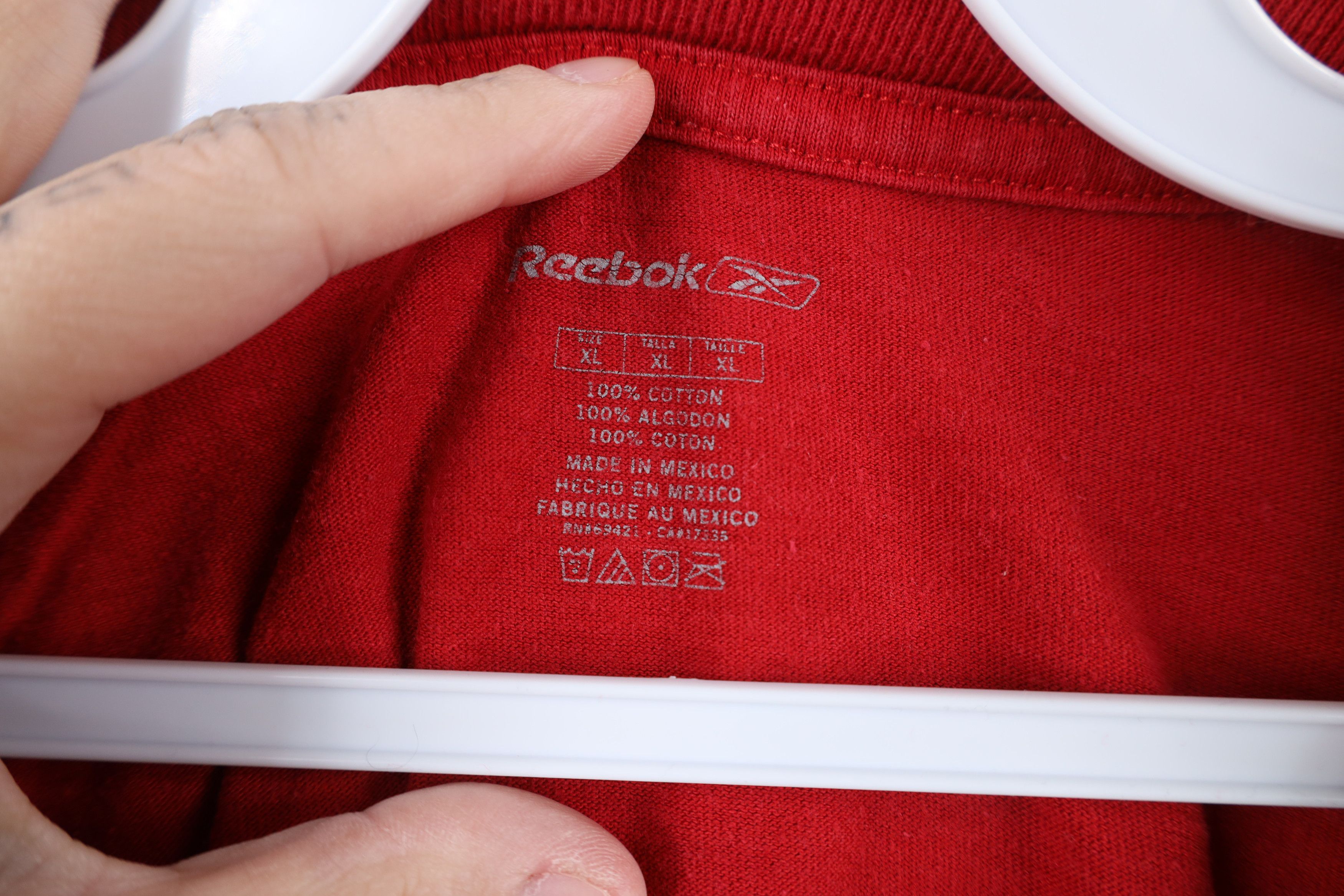 Reebok × Vintage Vintage 90s Y2K Reebok Athletics Spell Short Sleeve T-Shirt Size US XL / EU 56 / 4 - 8 Thumbnail