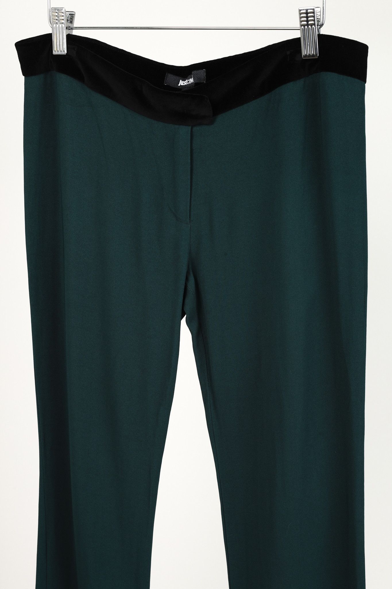 Just Cavalli Just Cavalli Green Velvet Waist Trousers Size 33" - 3 Thumbnail
