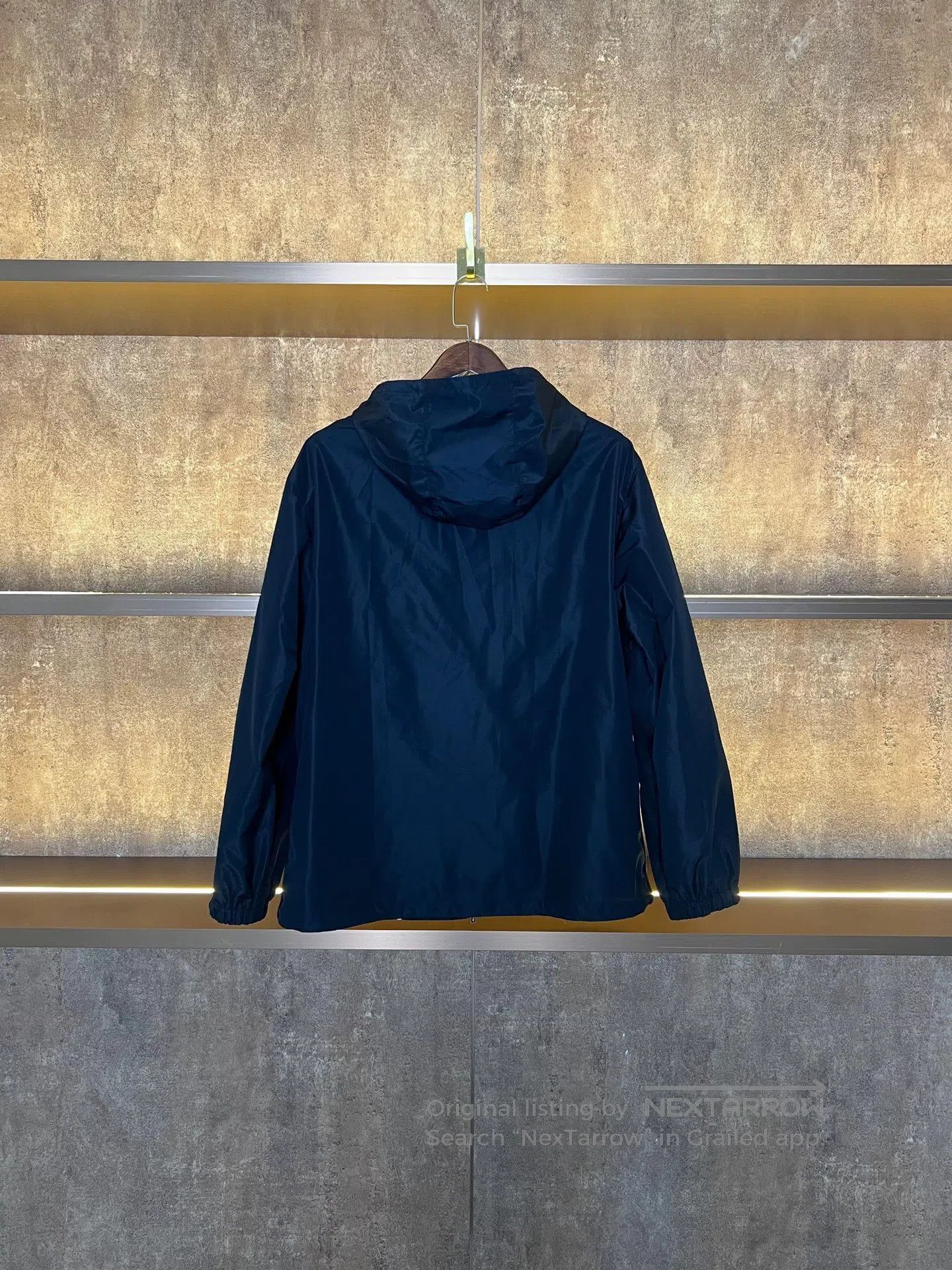 Miu Miu Miu Miu Navy Blue Drawstring Outdoor Jacket| Size M / US 6-8 / IT 42-44 - 2 Thumbnail