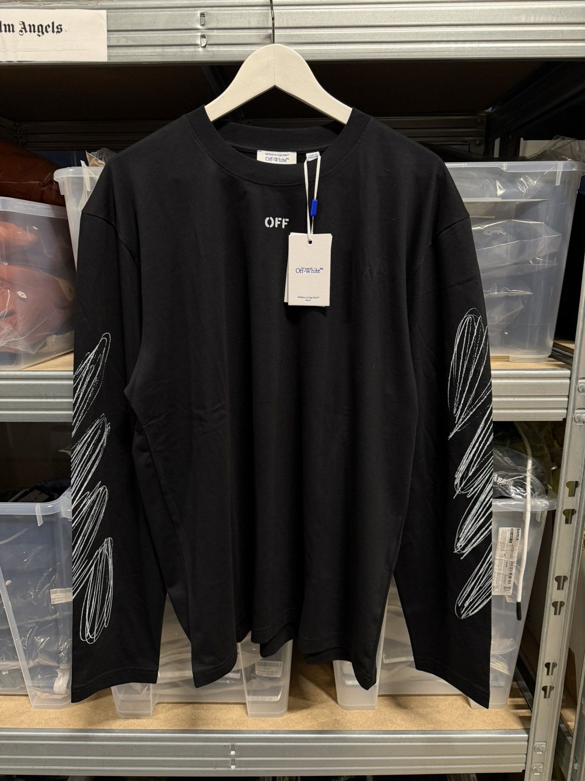 Off-White Scribble Long Sleeve T-Shirt NEW 650$