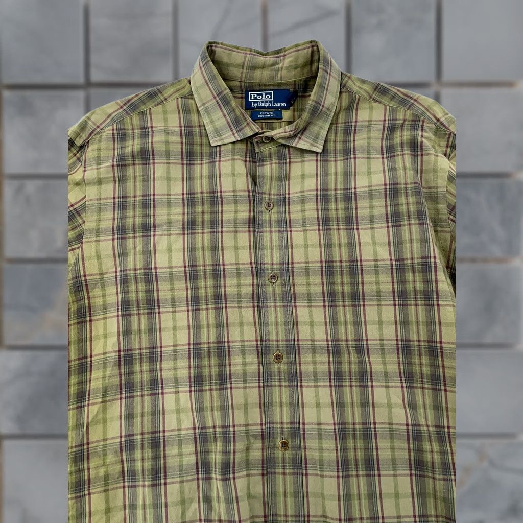 Polo Ralph Lauren Polo Ralph Lauren Shirt Mens XL Green Plaid Estate Custom Fit Collared Button Up Size US XL / EU 56 / 4 - 1 Thumbnail