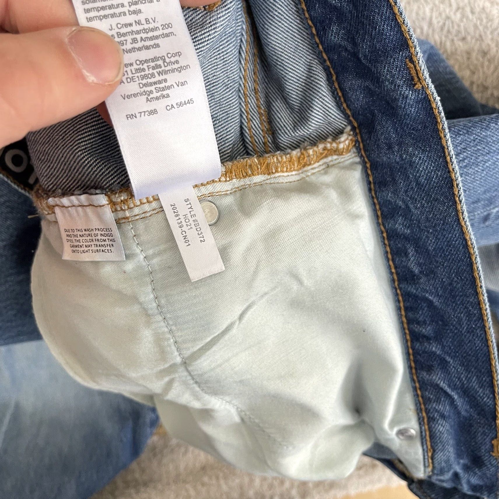 J.Crew VINTAGE J.CREW Jeans Women's 32T (36x30) Blue Slouchy Boyfriend High Rise Boho Mom Faded Jeans Size 24" / US 00 / IT 34 - 5 Thumbnail