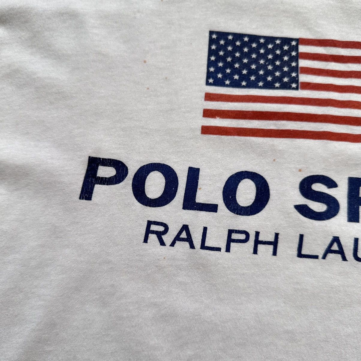 Polo Ralph Lauren 90s Polo Sport Ralph Lauren Single Stitch Faded T-Shirt Size US XL / EU 56 / 4 - 4 Thumbnail