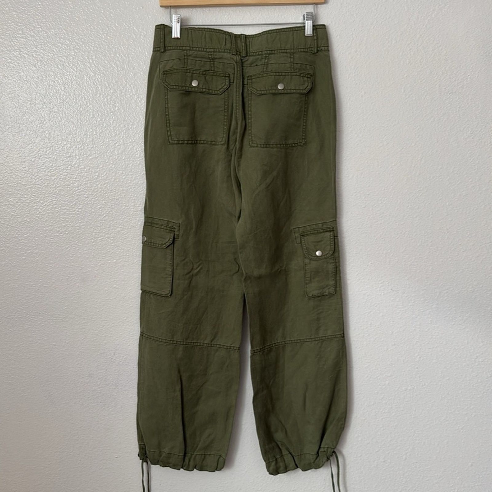Anthropologie NWT Anthropologie 4 Utility Army Green Cargo Pants Size 27" / US 4 / IT 40 - 9 Thumbnail