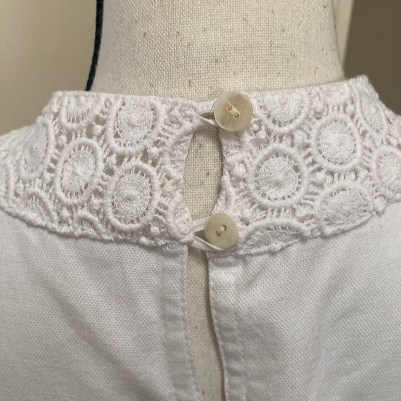 Other Savage Culture White Dress with Embroidery Large NWT Size L / US 10 / IT 46 - 6 Thumbnail