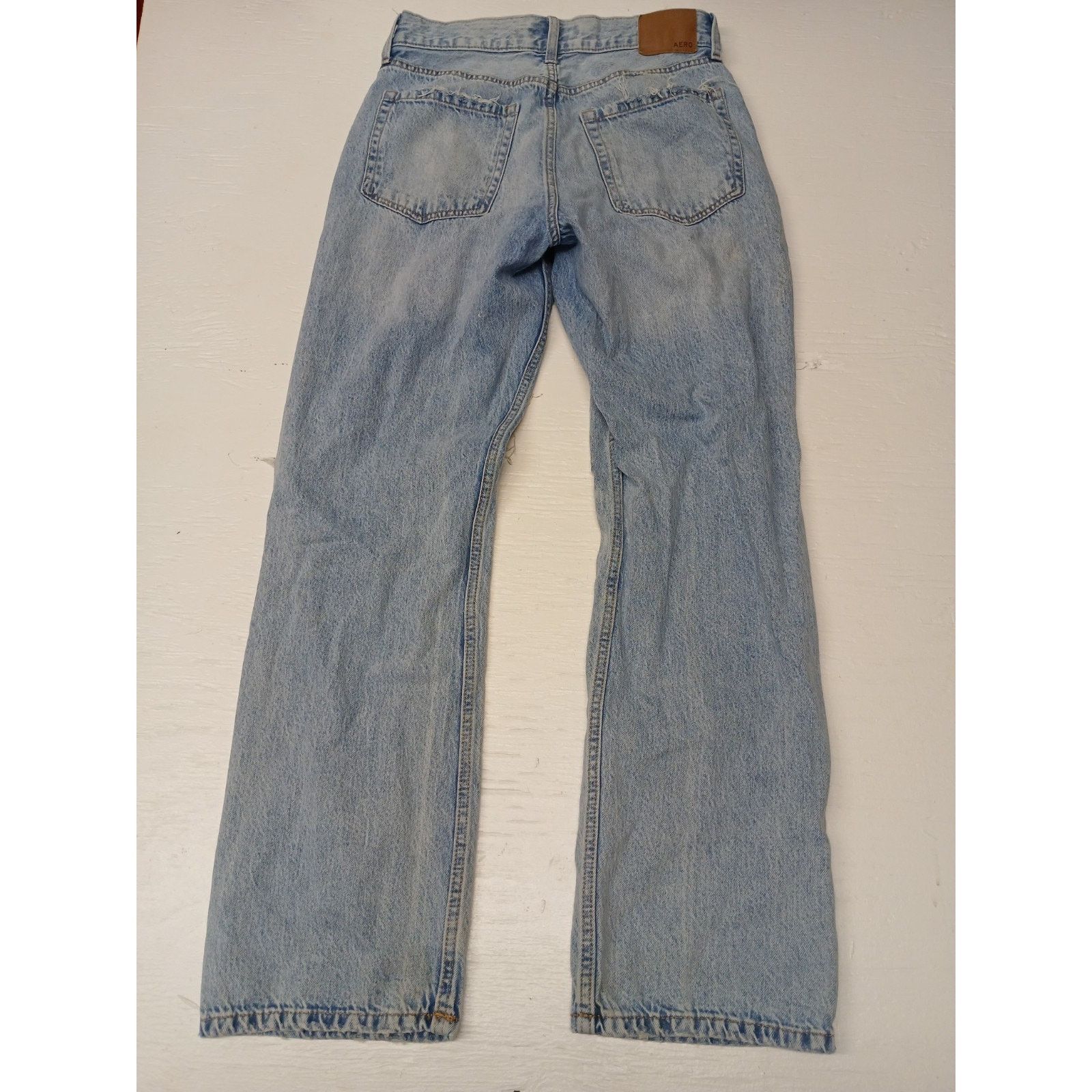 Aeropostale Aéropostale (6R) High Rise Baggy Fit Light Blue Denim Jeans Size 28" / US 6 / IT 42 - 9 Thumbnail