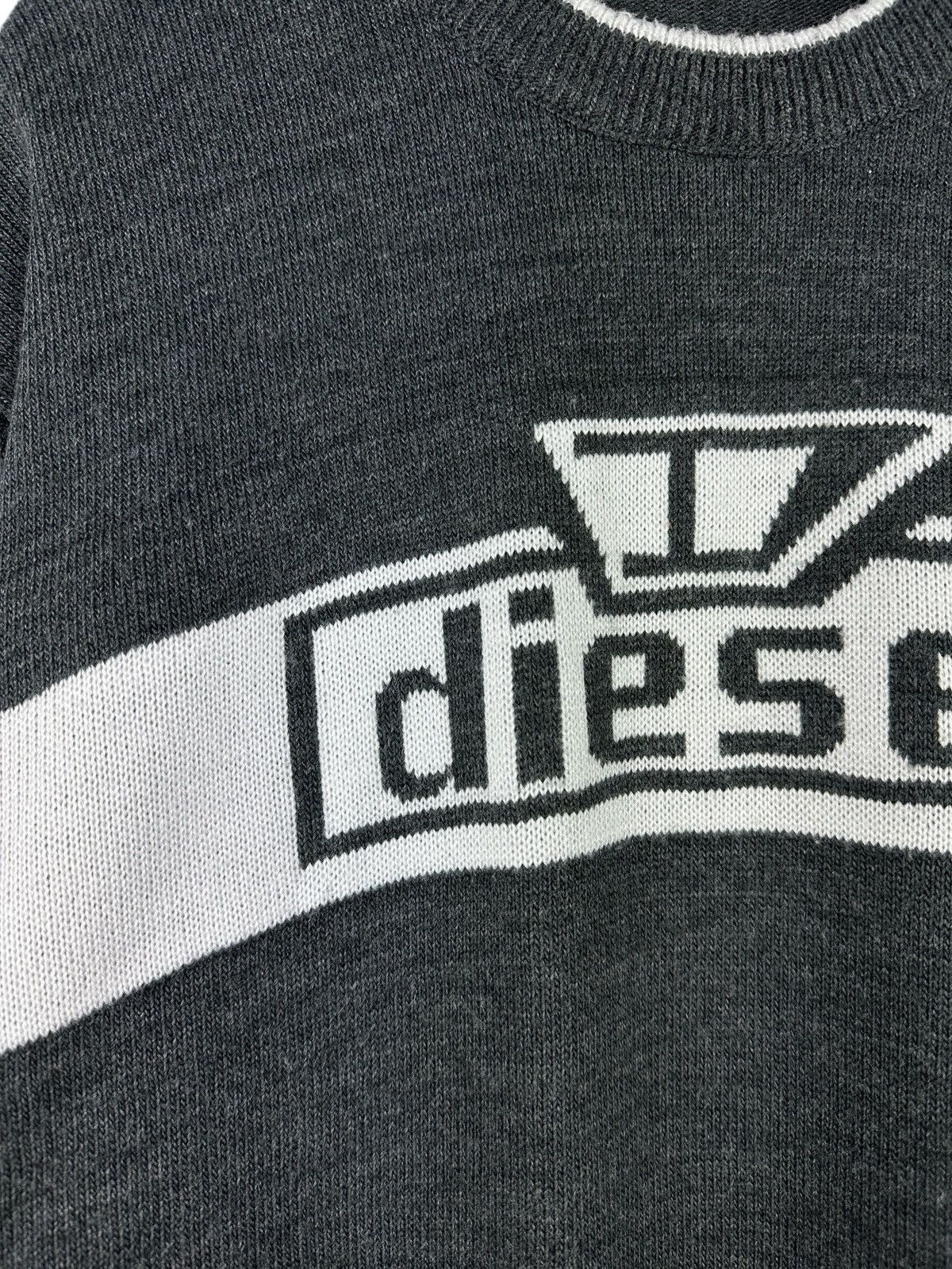 Diesel Vintage Y2K Diesel Baggy Knit Sweater Big Logo Size US L / EU 52-54 / 3 - 6 Thumbnail