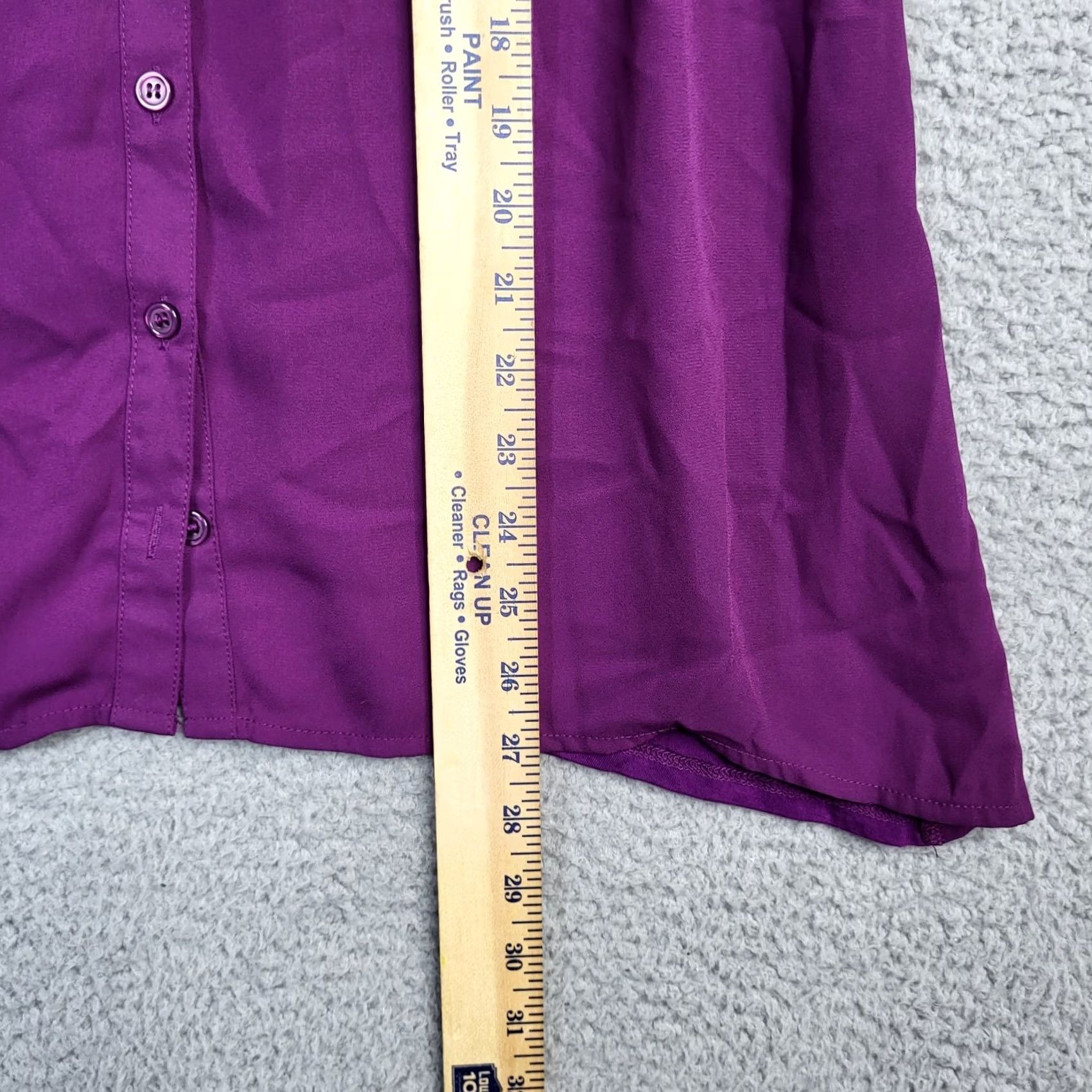 Vintage I.N.C International Concepts Purple Button-Up Blouse XL Womens Shirt V-Neck Sleeveless Spa? Size XL / US 12-14 / IT 48-50 - 4 Thumbnail