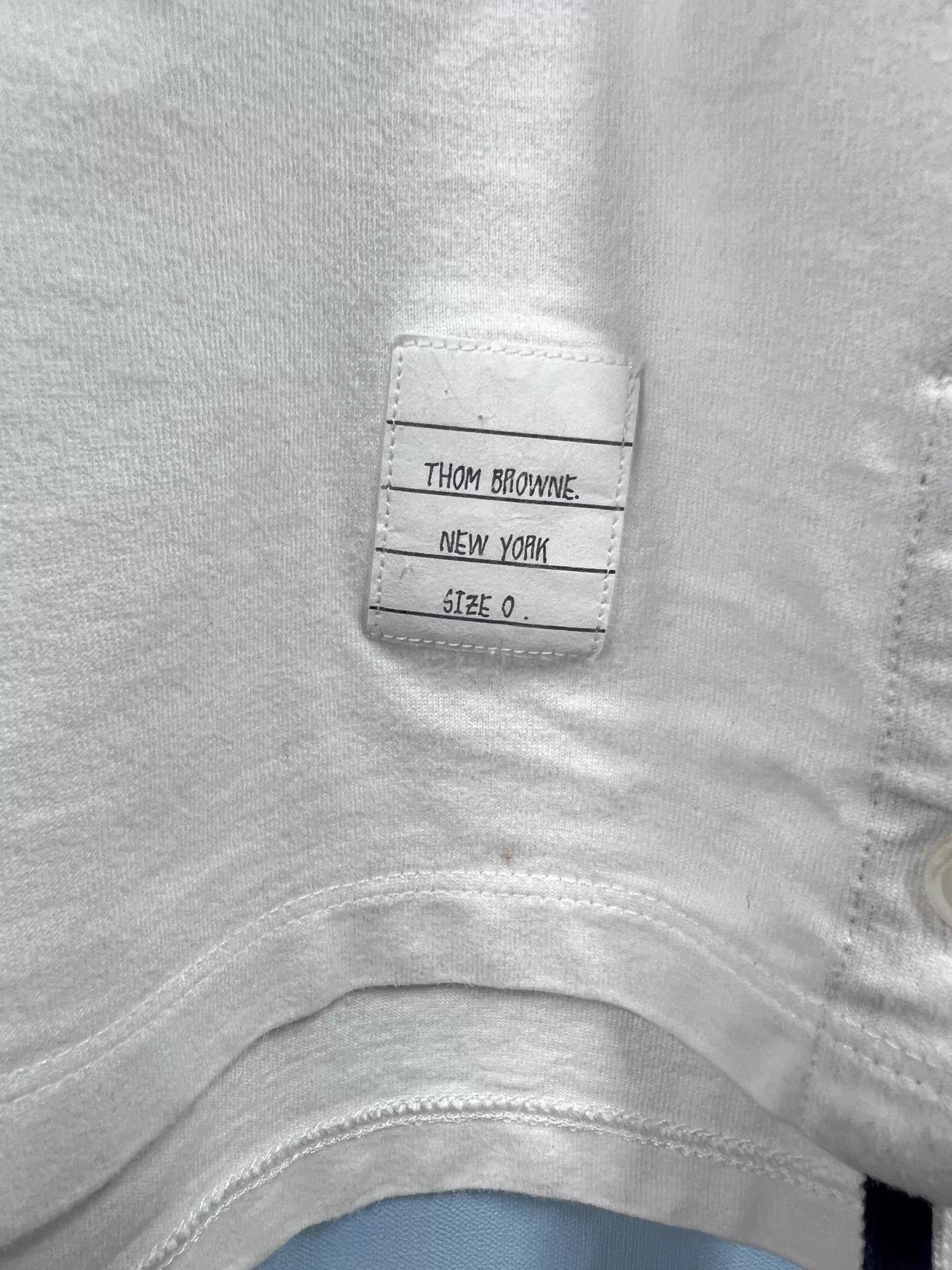 Thom Browne Thom Browne 99 New White Pocket Stripe SS Shirt Size 0 Size US XS / EU 42 / 0 - 5 Thumbnail