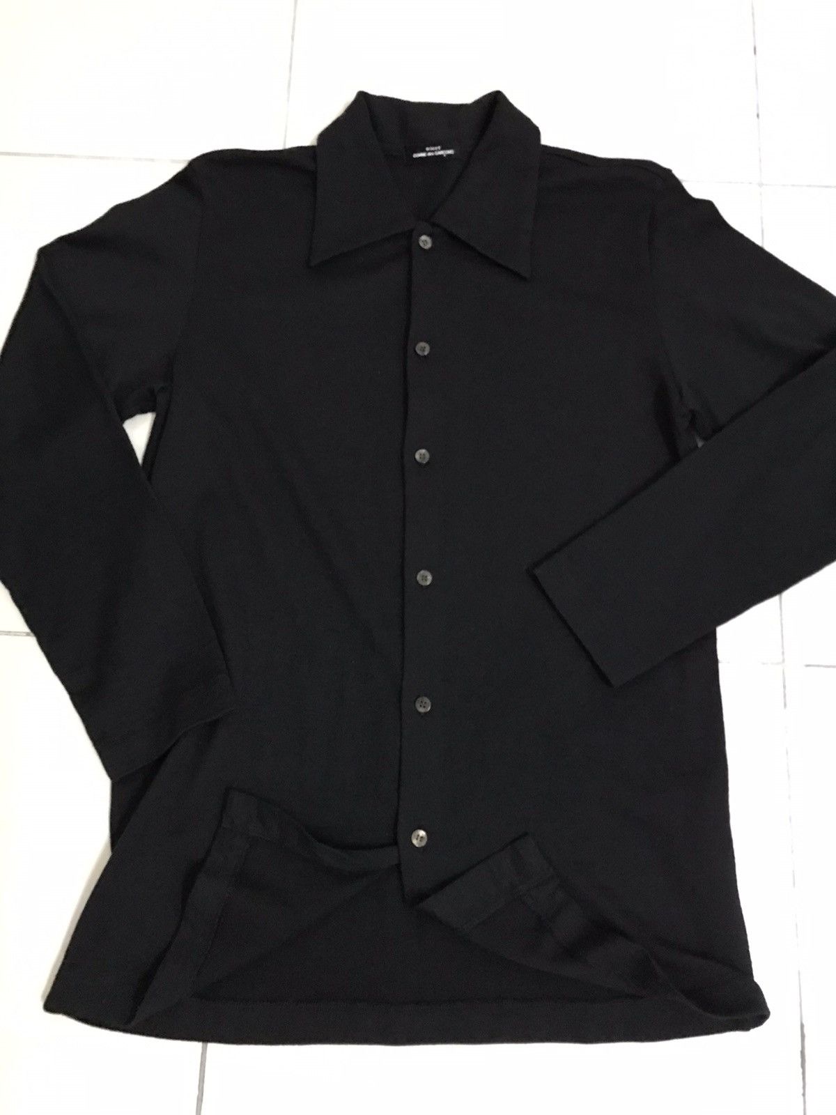 Comme des Garcons Vintage comme des Garcons Black Wool Shirt Button Up Size US M / EU 48-50 / 2 - 10 Thumbnail