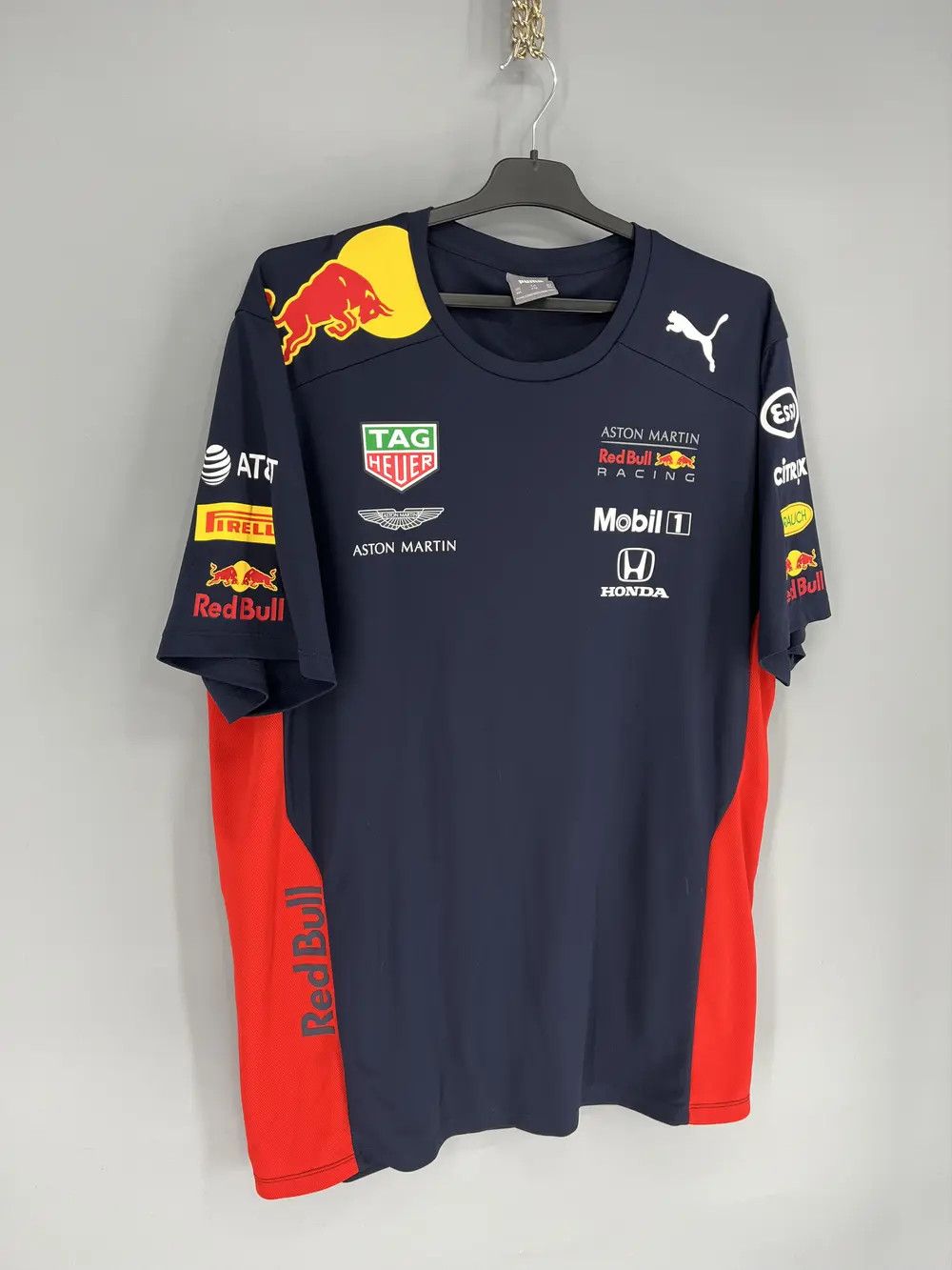 Formula 1 Aston Martin Red Bull Racing Team Puma F-1 Tee y2k Size US XXL / EU 58 / 5 - 2 Thumbnail