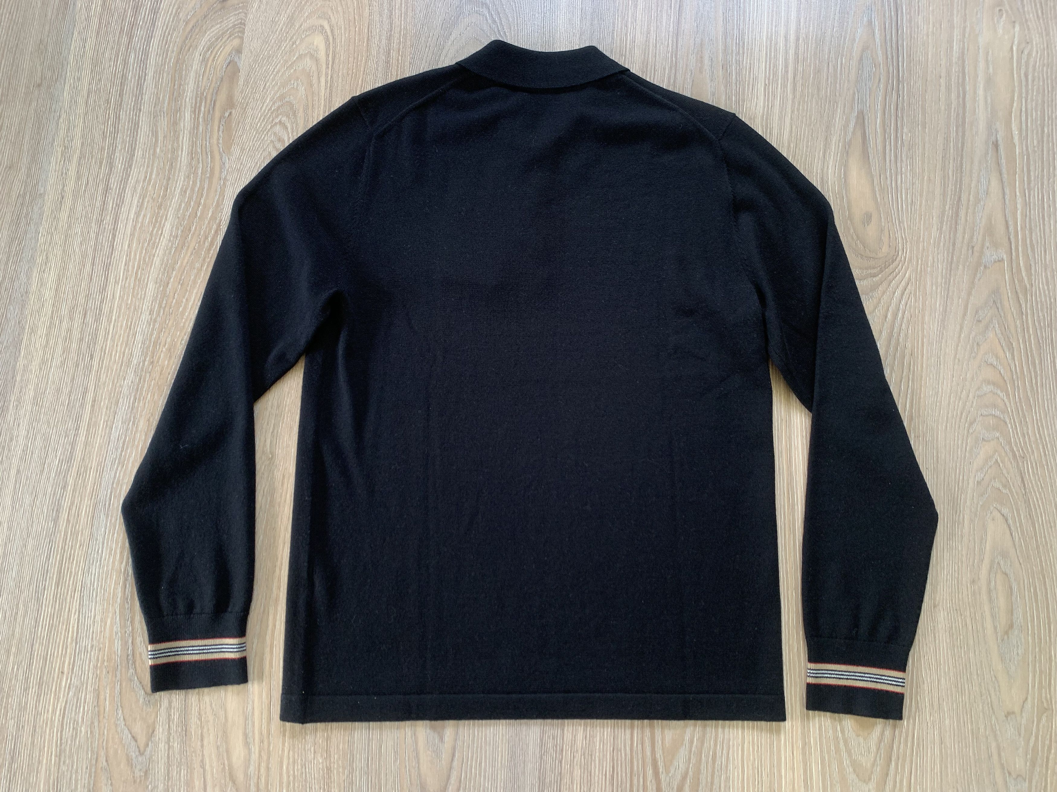 Burberry Mens Burberry Pace Long-Sleeve Wool Polo Shirt Size US M / EU 48-50 / 2 - 3 Thumbnail