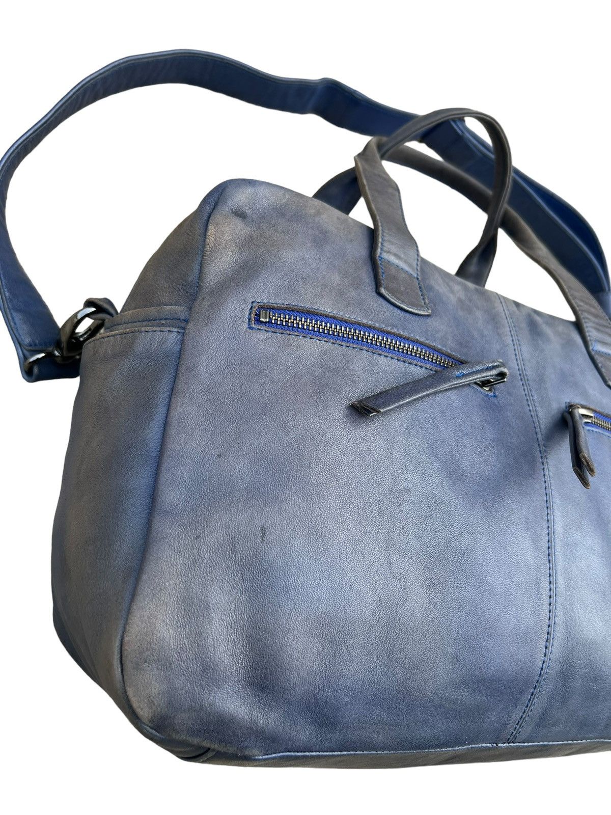 Leather Naterra Distress Sun Fade Patina Leather 2 Way Travel Bag Size ONE SIZE - 3 Thumbnail