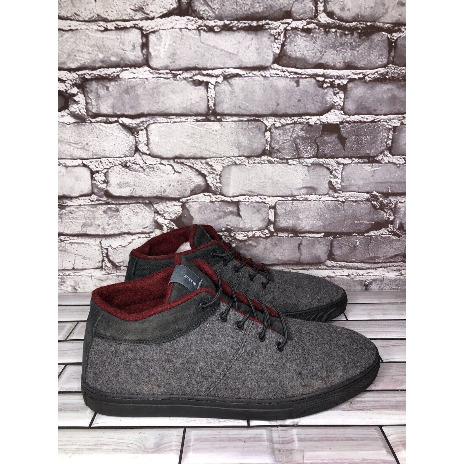 Other Baabuk Sky Wooler Gray High Top Wool Fabric Sneakers Shoes M Size US 9 / EU 42 - 9 Thumbnail