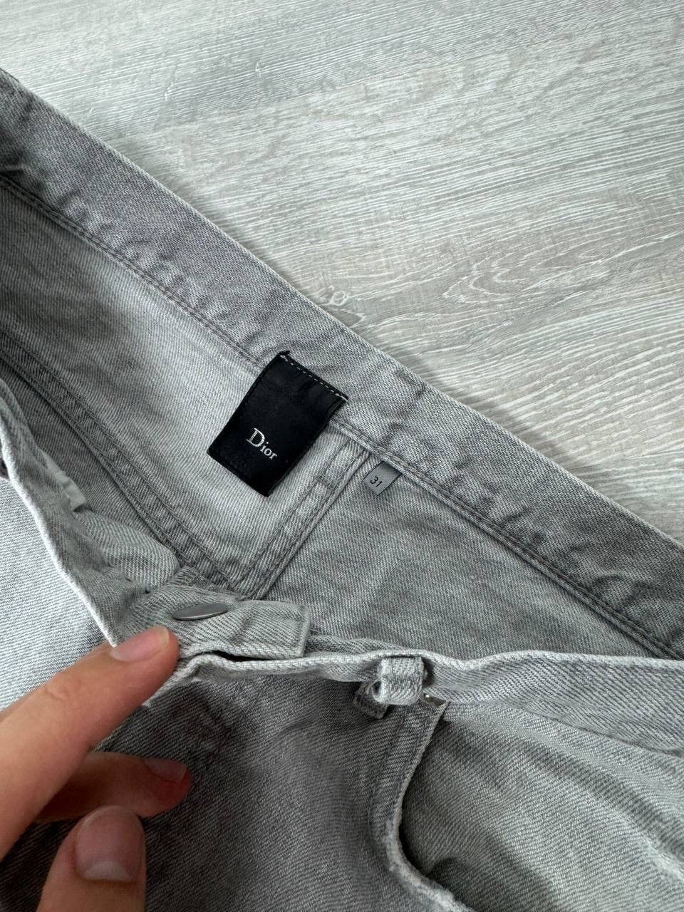Dior Dior Hedi Slimane Gray Denim Jeans Japan Made Size US 31 - 15 Thumbnail