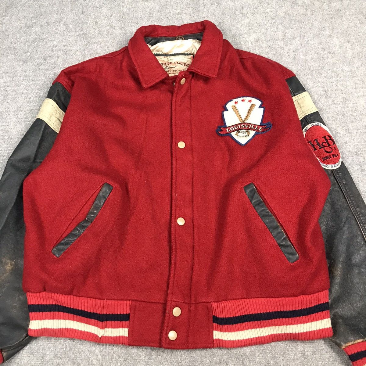 Vintage OG LOUISVILLE SLUGGER BASEBALL VARSITY JACKET Size US L / EU 52-54 / 3 - 5 Thumbnail