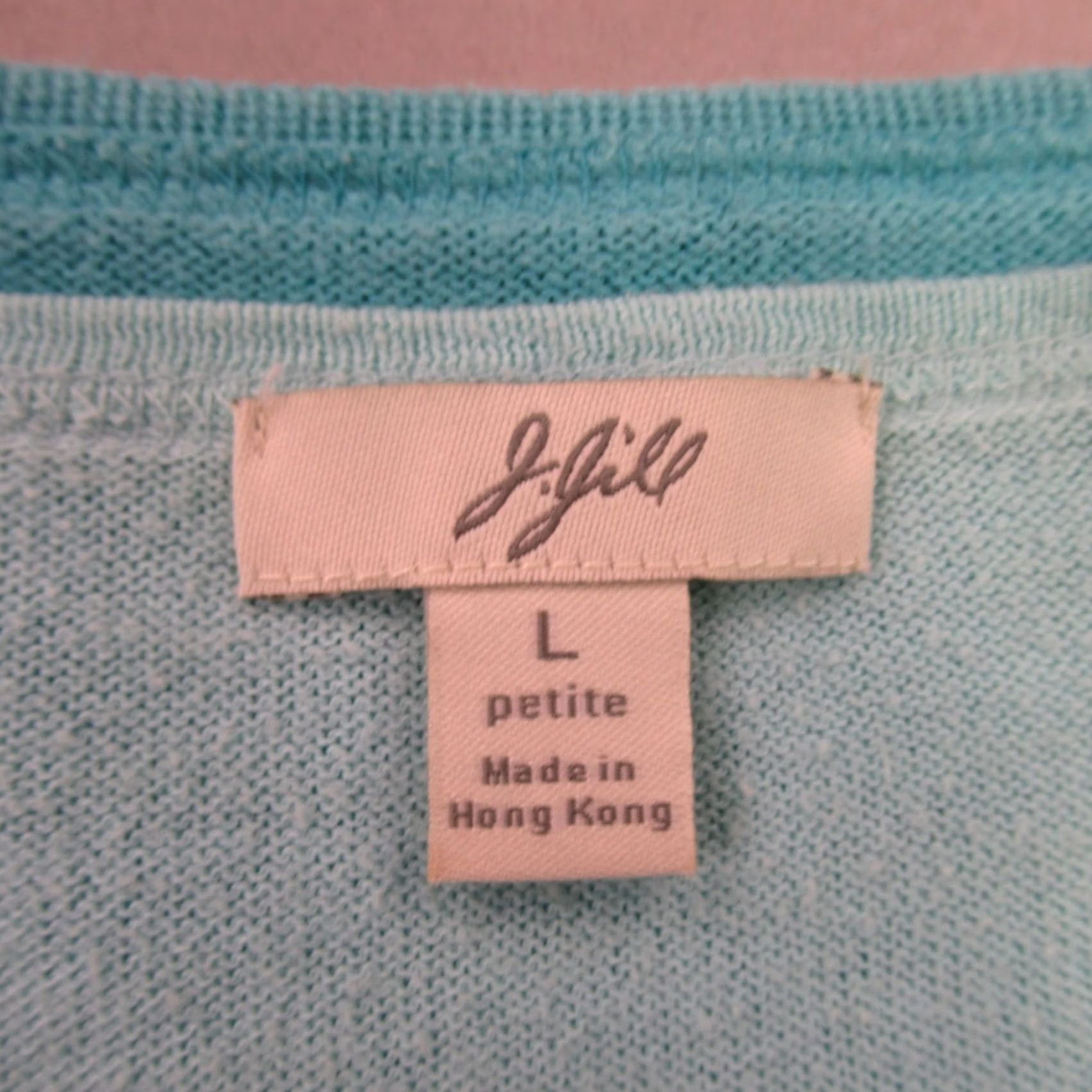J. Jill J Jill Sweater Womens Large Petite Long Sleeve Pullover V Neck Lightweight Green Size L / US 10 / IT 46 - 4 Thumbnail