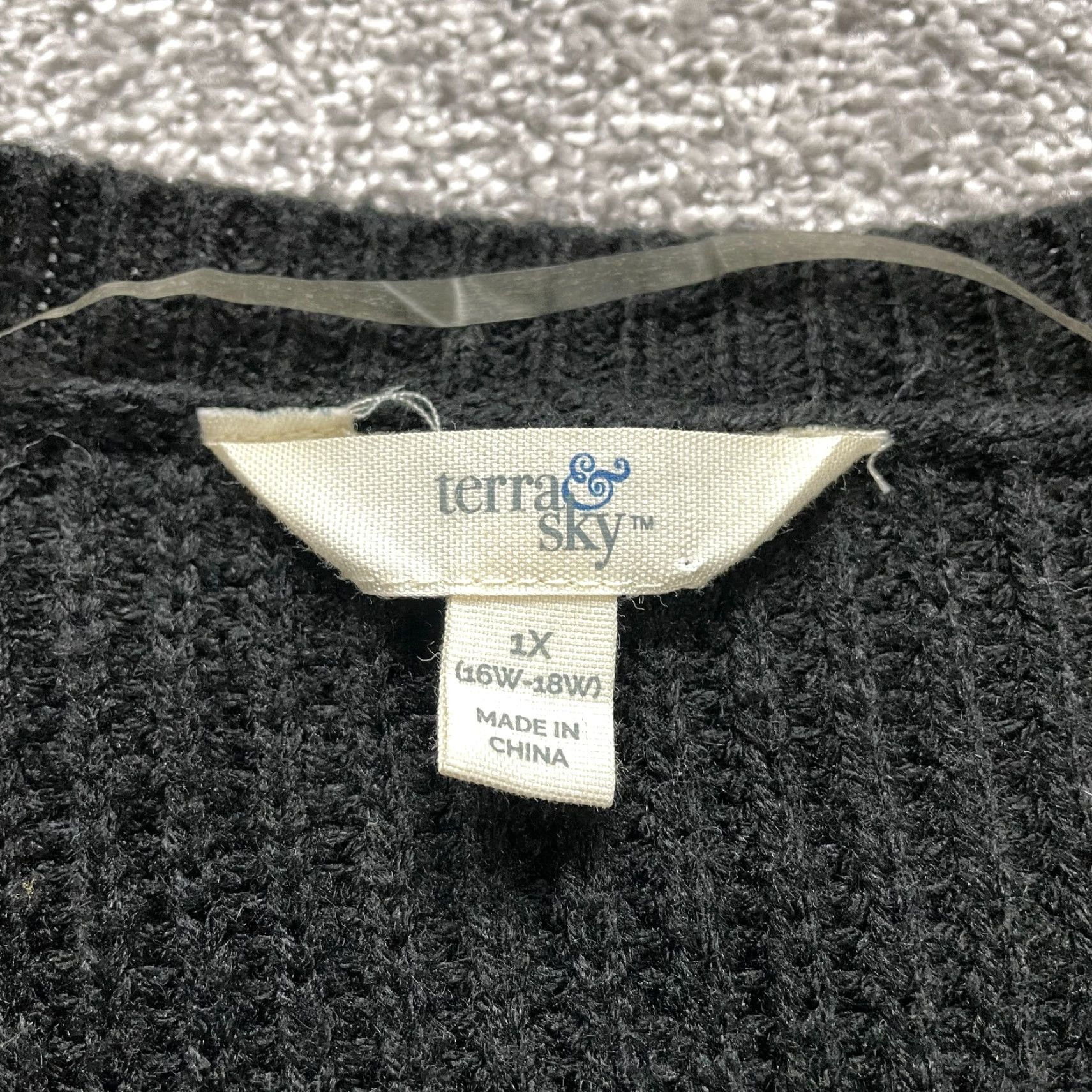 Vintage VINTAGE Terra & Sky Faux Fur Open Vest Sweater Women XL Black Knit Sleeveless Casual Size XL / US 12-14 / IT 48-50 - 3 Thumbnail