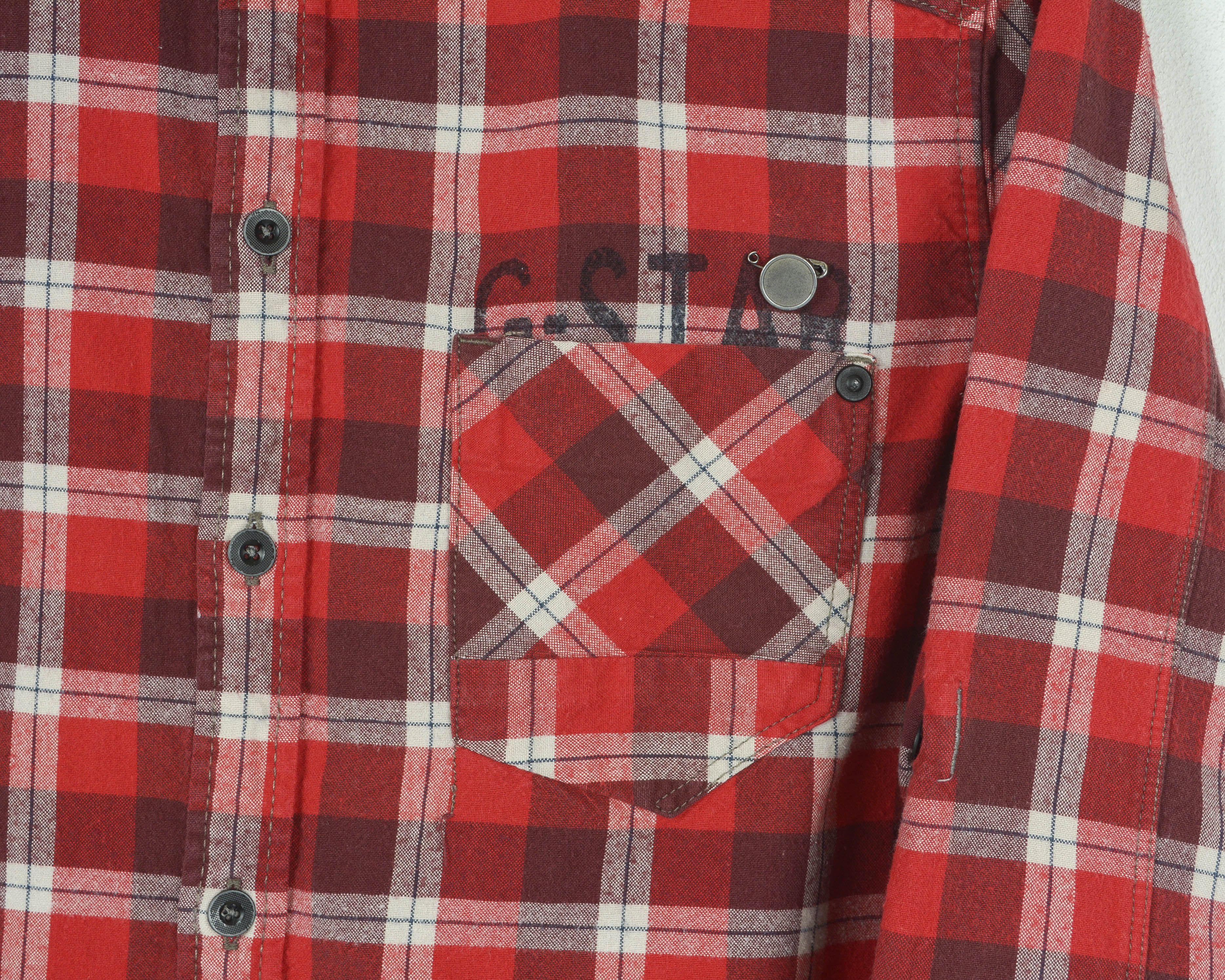 G-Star Women S Shirt Casual Red Western Check Long Sleeved Plaid Size S / US 4 / IT 40 - 3 Thumbnail