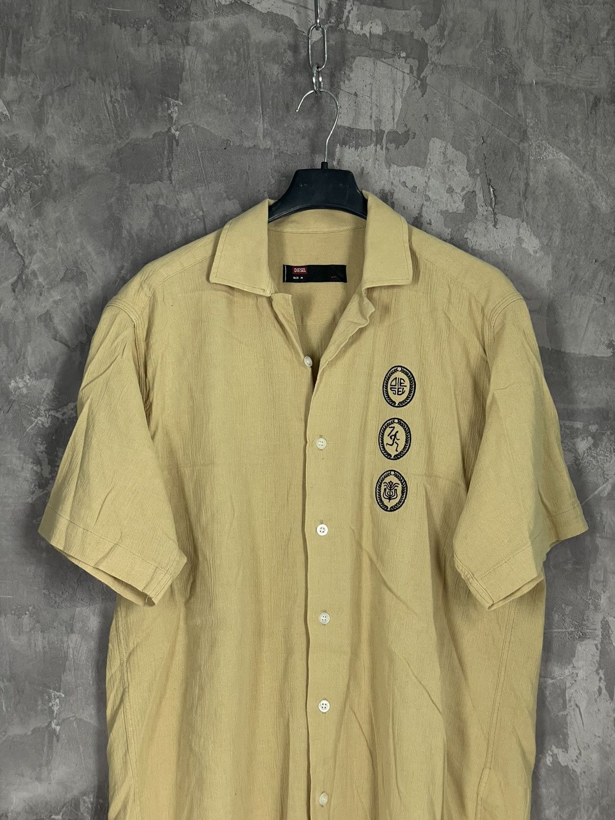 Diesel Diesel Embroidered Logo Short Sleeve Button Up Shirt Y2K Size US M / EU 48-50 / 2 - 2 Thumbnail