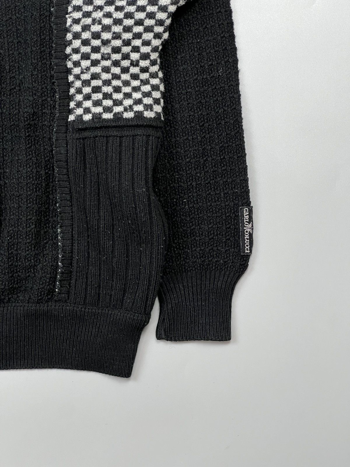 Carlo Colucci Carlo Colucci Mockneck Checkmate Pattern Sweater (Y0458) Size US L / EU 52-54 / 3 - 2 Thumbnail