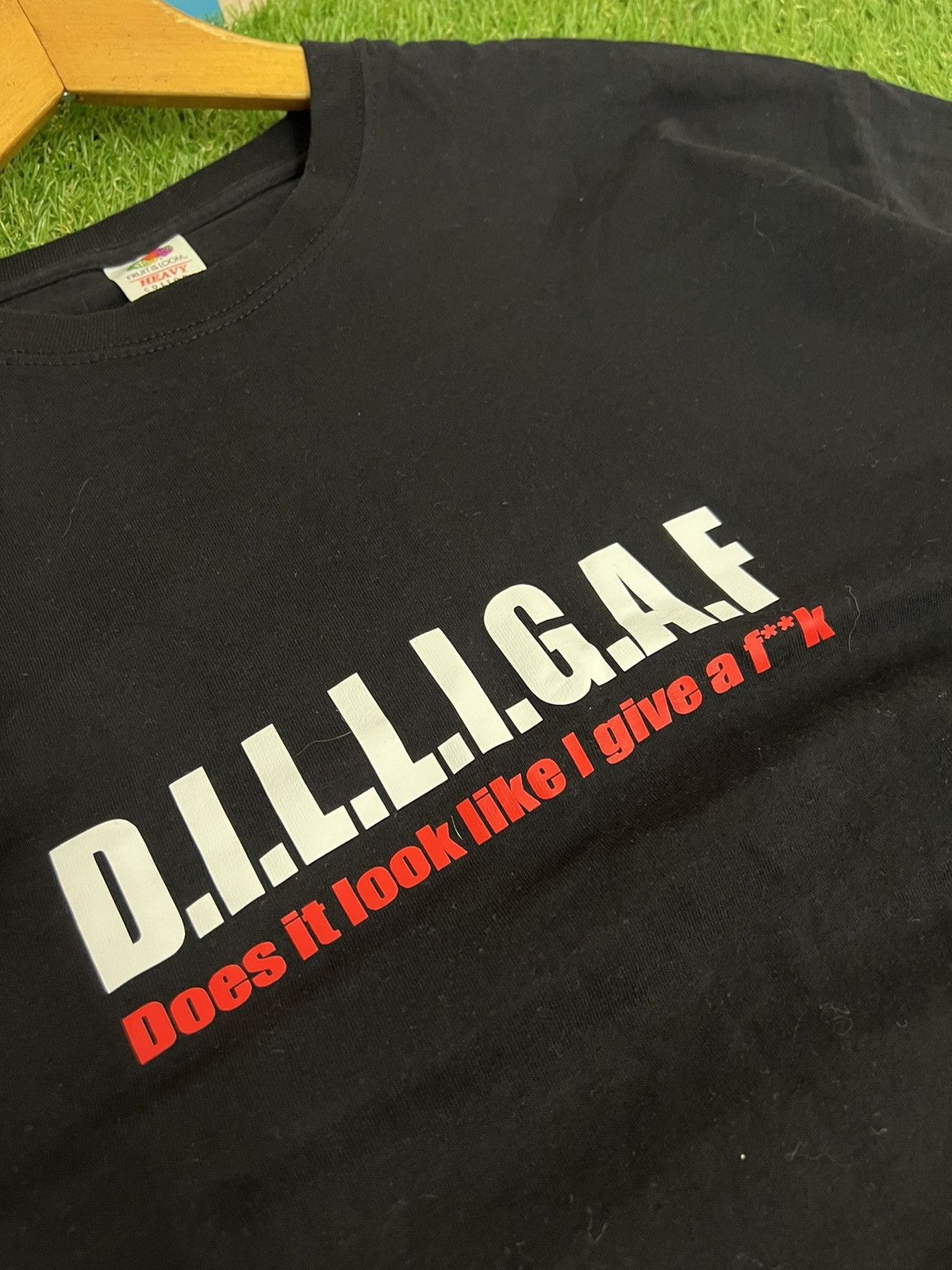Vintage Dilligaf T-Shirt Funny Joke XL Y2K Size US XXL / EU 58 / 5 - 6 Thumbnail