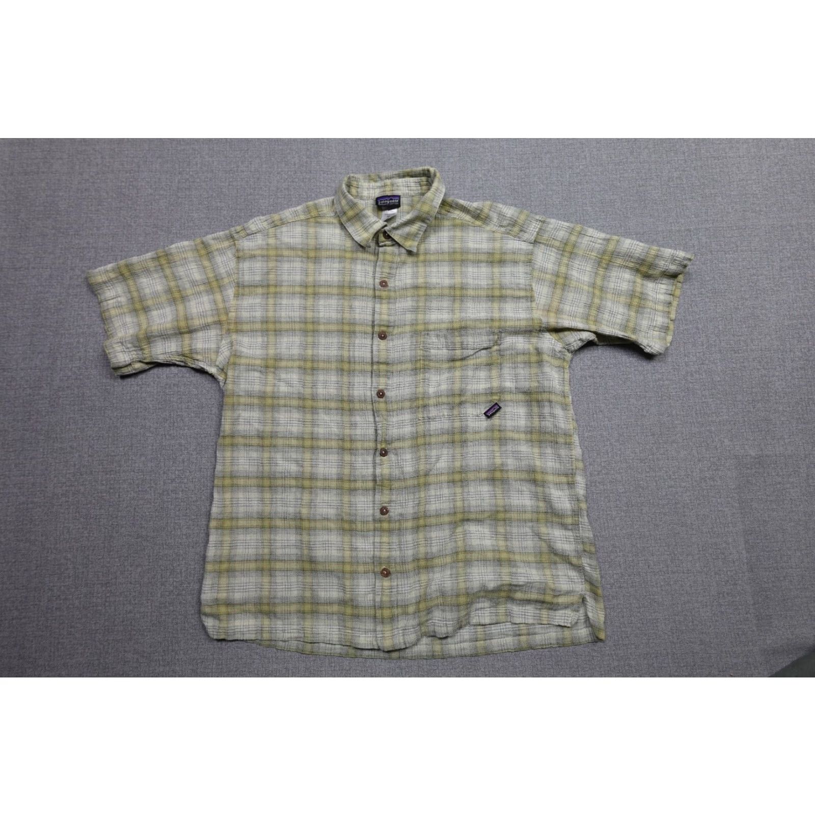 Patagonia Patagonia Shirt Mens Large Green Check Organic Cotton Camp Hiking Fishing Light Shirt Size US L / EU 52-54 / 3 - 5 Thumbnail