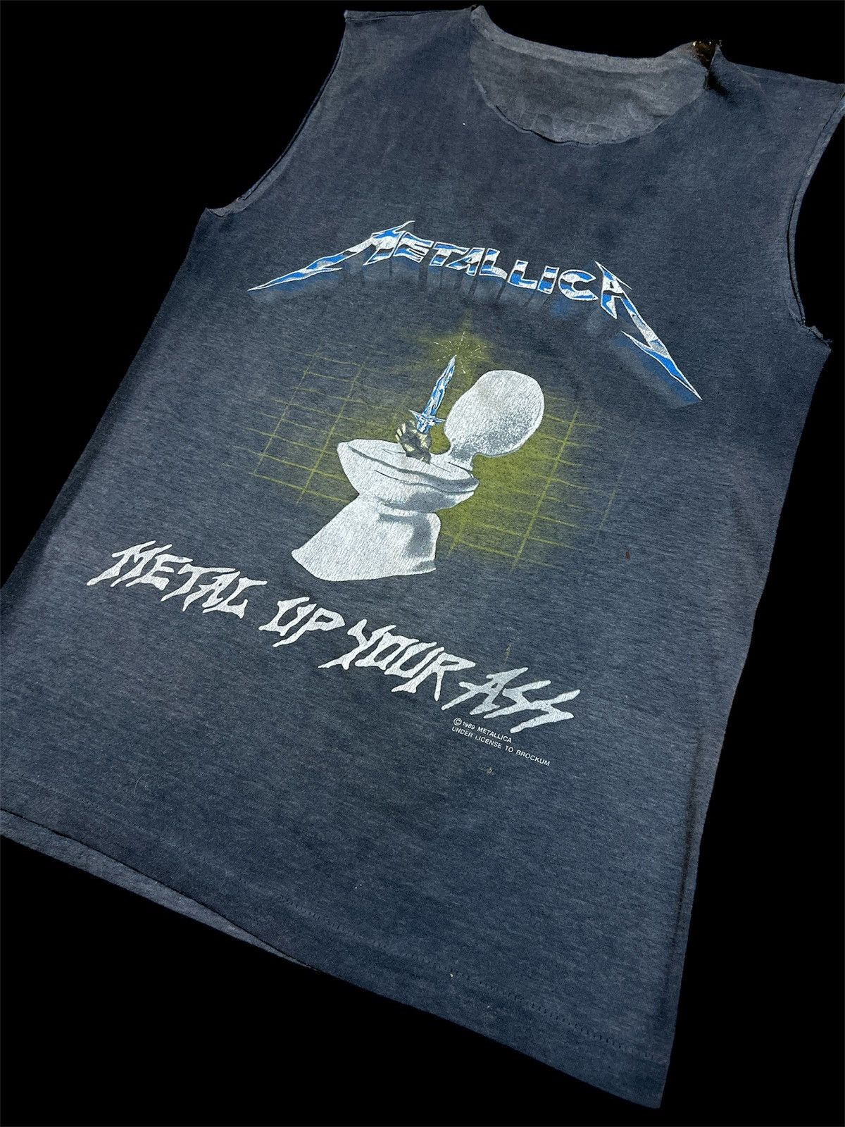 Band Tees Vintage Sleeveless 80s Metallica Metal Up Your Ass Tee Size US M / EU 48-50 / 2 - 3 Thumbnail
