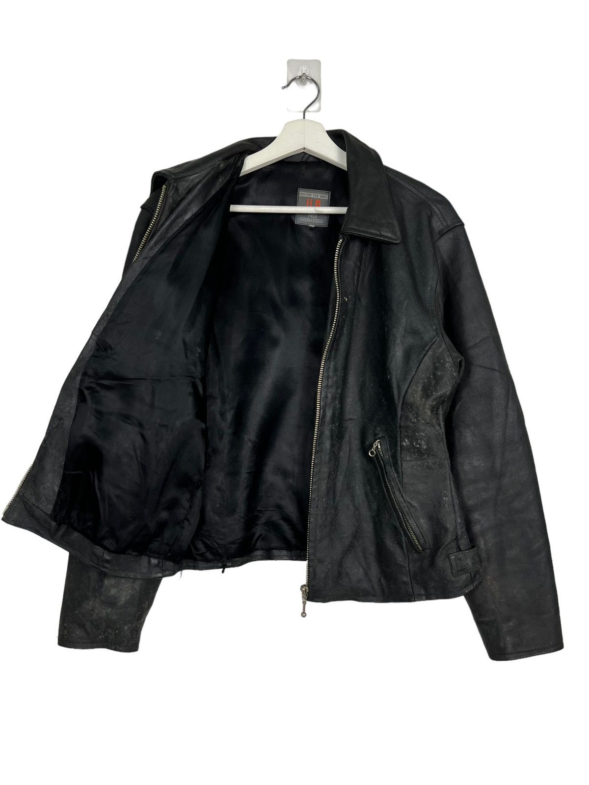 Japanese Brand 🔥 UB FEDI LEATHER BIKERS MOTO JACKET Size US M / EU 48-50 / 2 - 9 Thumbnail