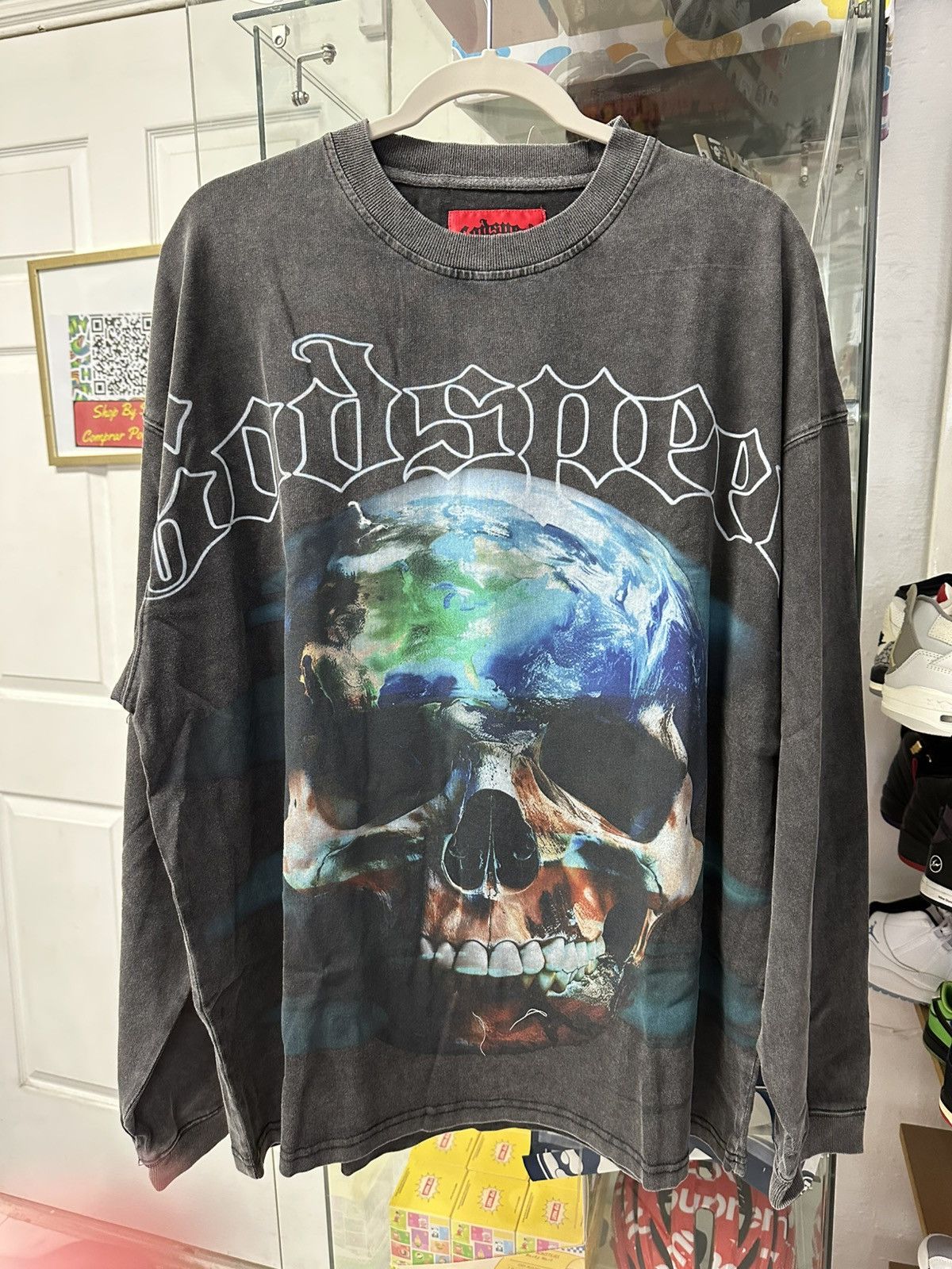 Godspeed ‘Skull Globe’ Long Sleeve Tee