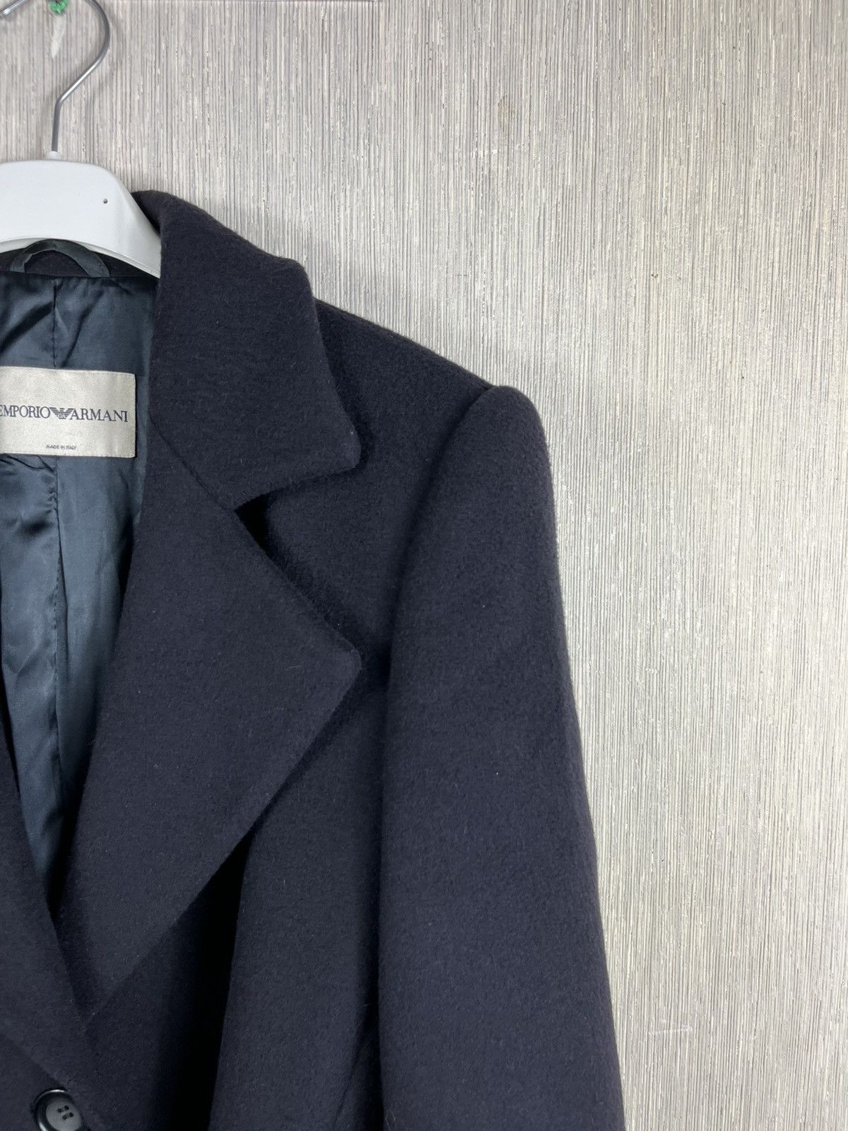 Emporio Armani Emporio Armani wool long navy luxury coat jacket Italian Size L / US 10 / IT 46 - 5 Thumbnail