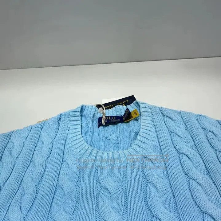 Polo Ralph Lauren Polo Ralph Lauren SS25 Men's Blue Cable Knit Sweater. Size US XL / EU 56 / 4 - 4 Thumbnail