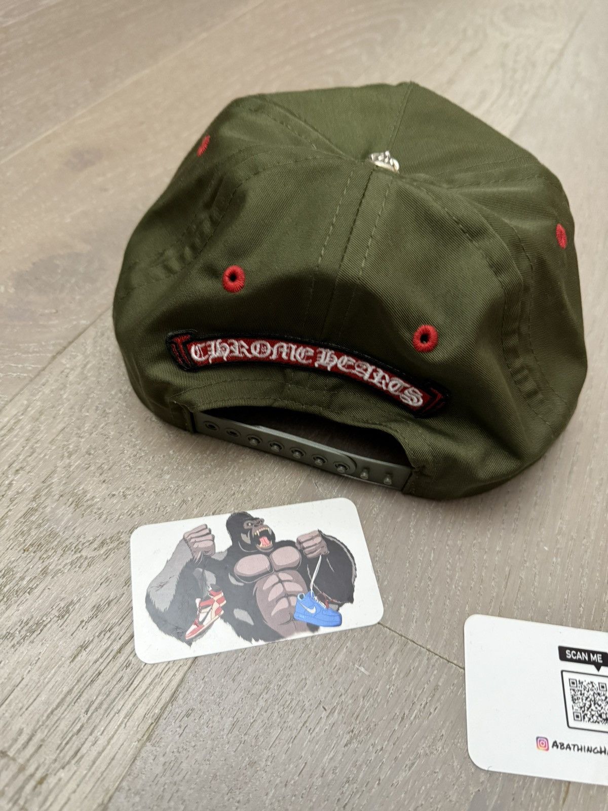 Chrome Hearts Chrome Hearts Gas Station Trucker Hat Olive/Red Size ONE SIZE - 5 Thumbnail