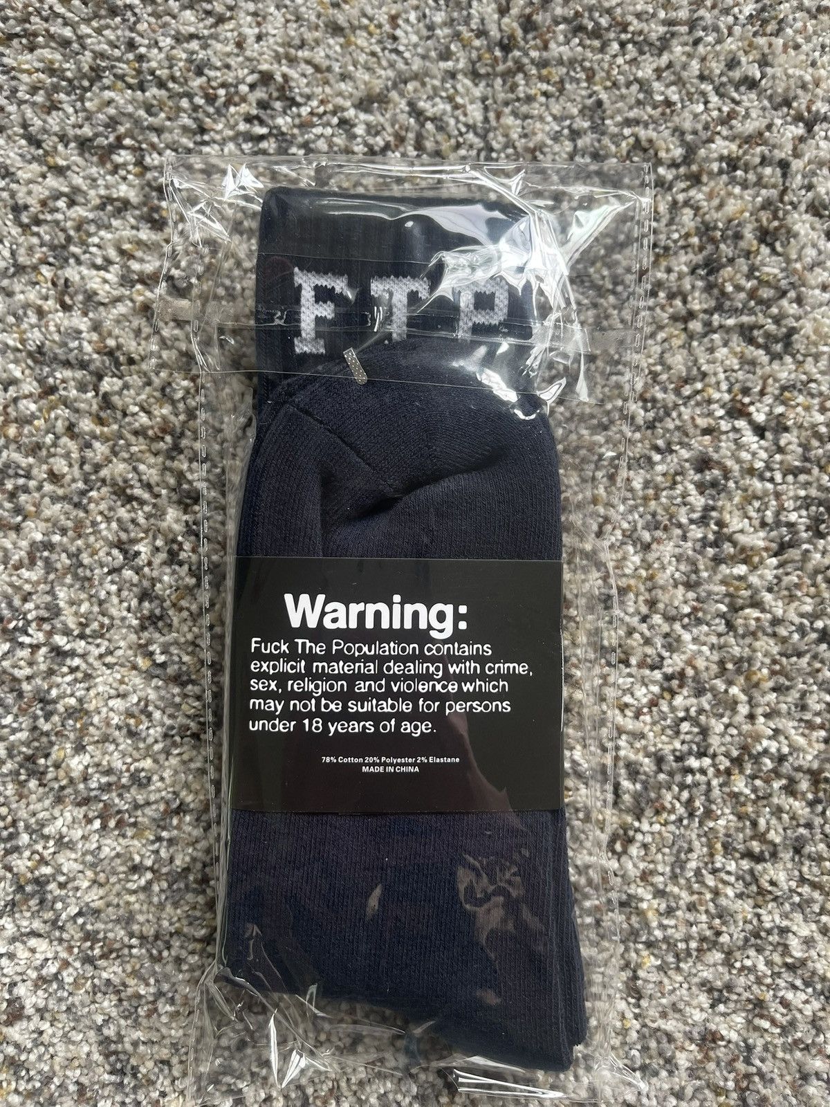 Fuck The Population FTP BEAR SOCKS(NAVY) Size ONE SIZE - 2 Thumbnail