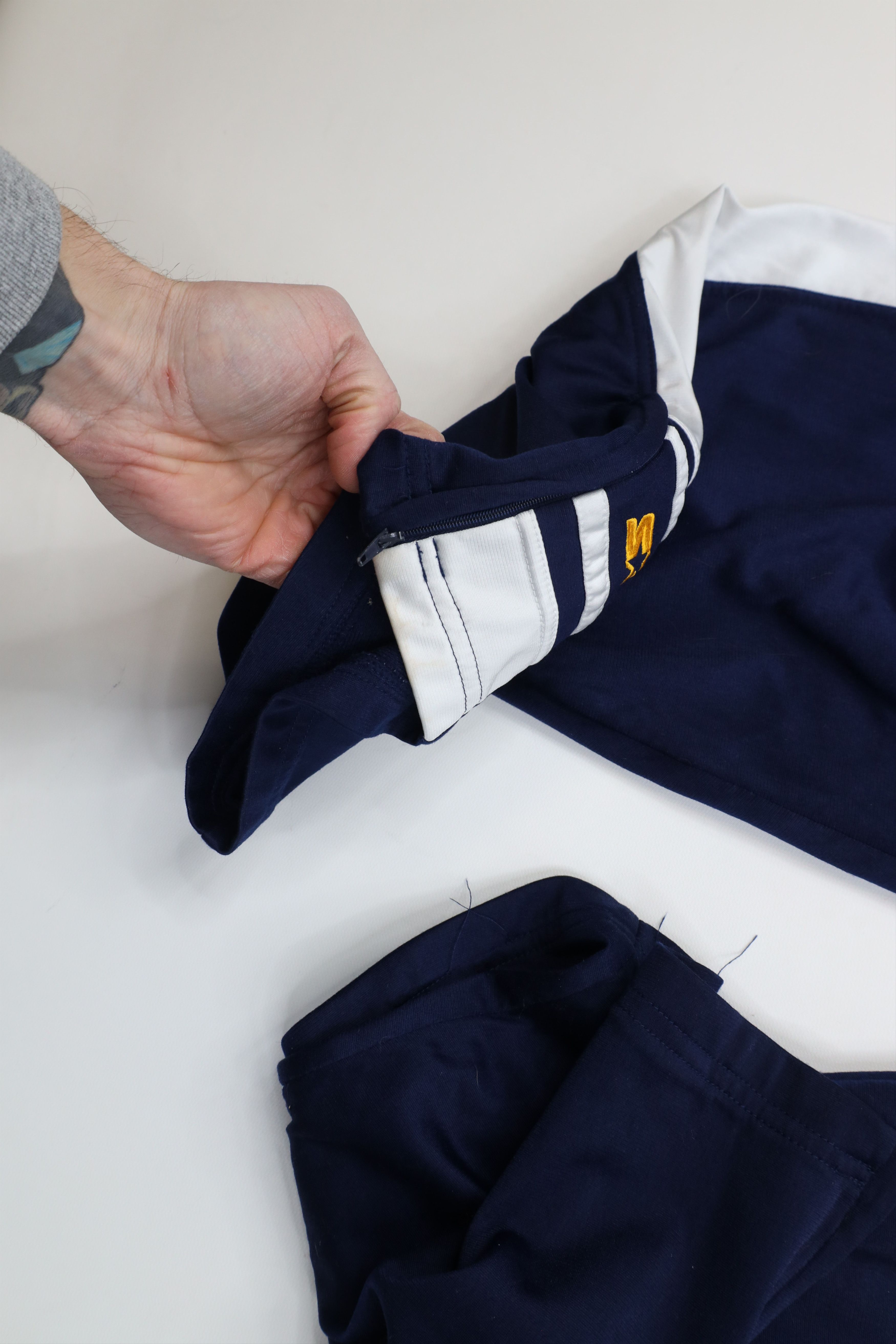 Starter Vintage 90s Starter Block Wide Leg Sweatpants Pants Blue Size US 38 / EU 54 - 7 Thumbnail