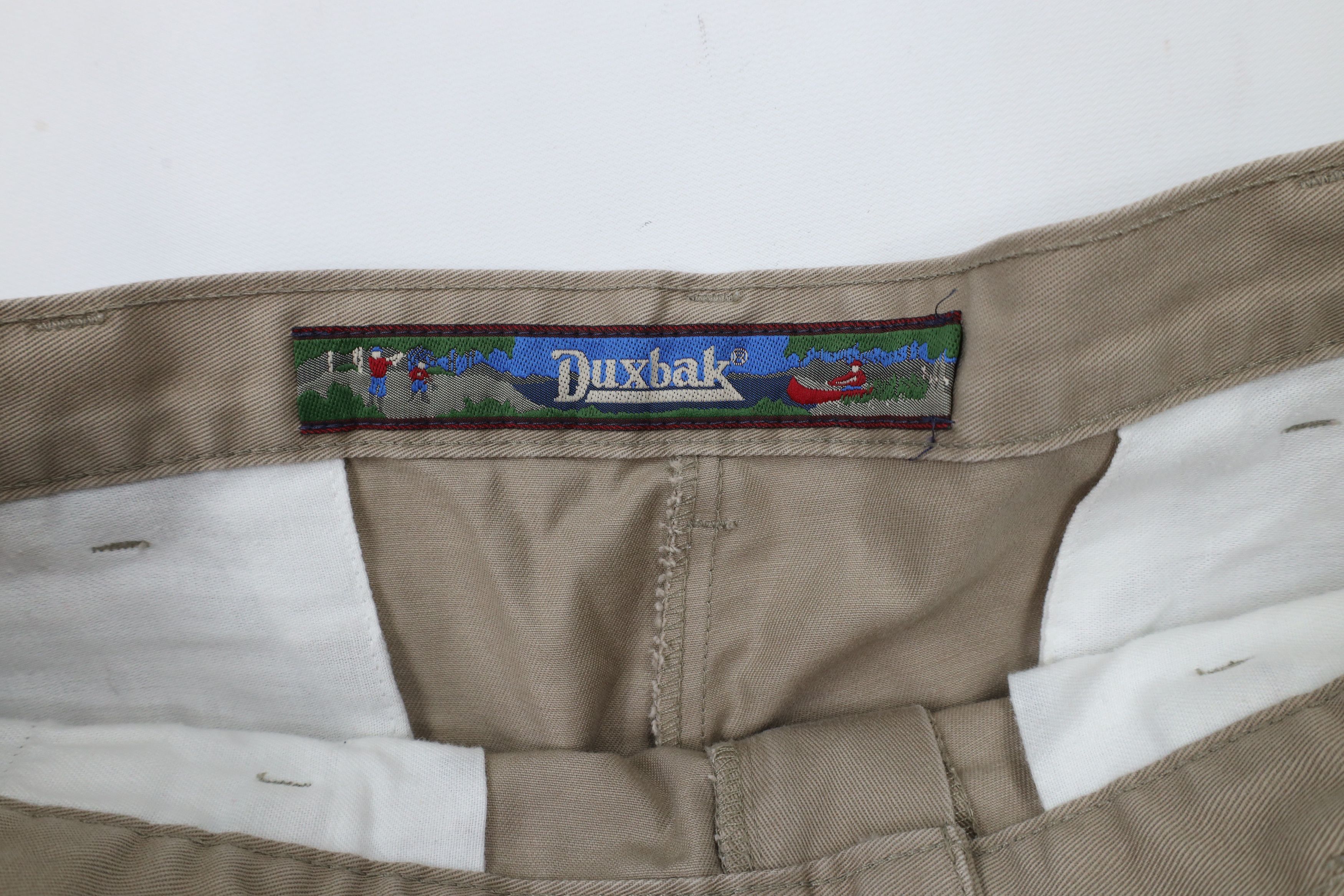 Vintage Vintage 90s Duxbak Straight Leg Chino Pants Beige Cotton Size US 32 / EU 48 - 7 Thumbnail
