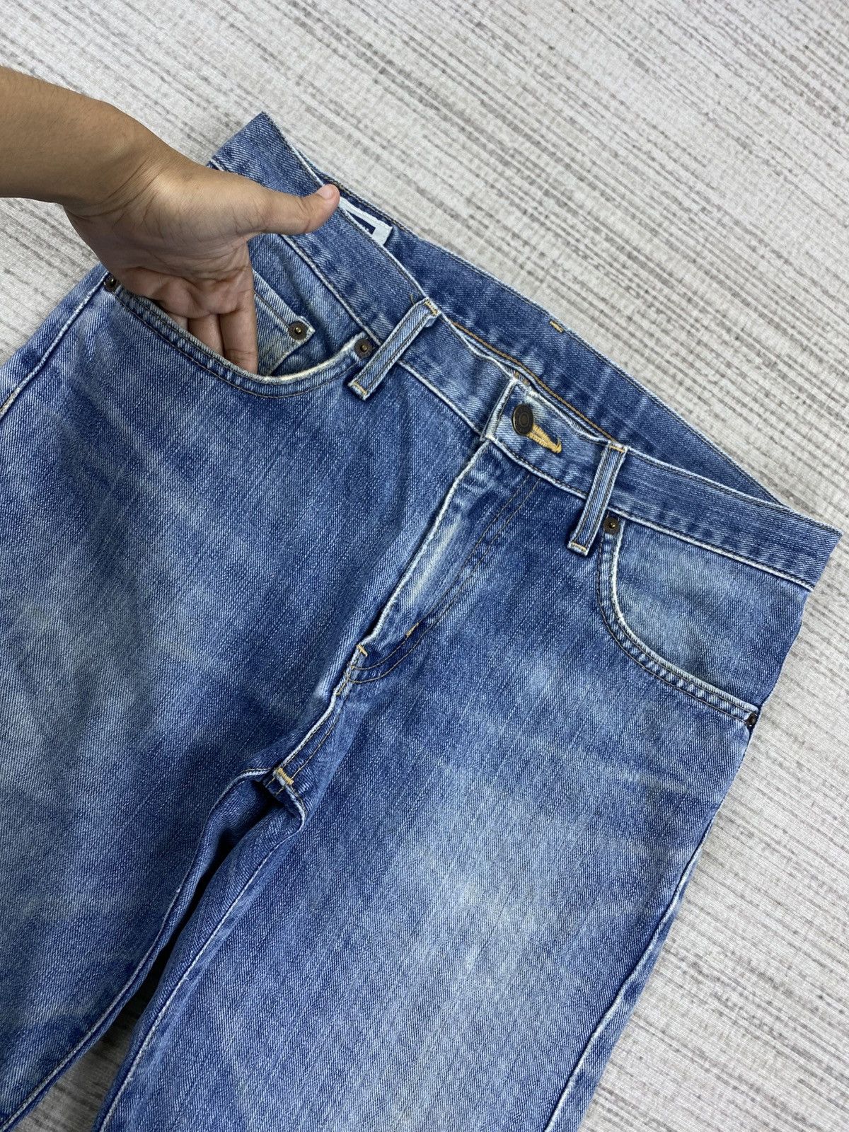 Edwin × Vintage Vintage Edwin 402 Japan Distressed Blue Denim Pants Size US 32 / EU 48 - 10 Thumbnail